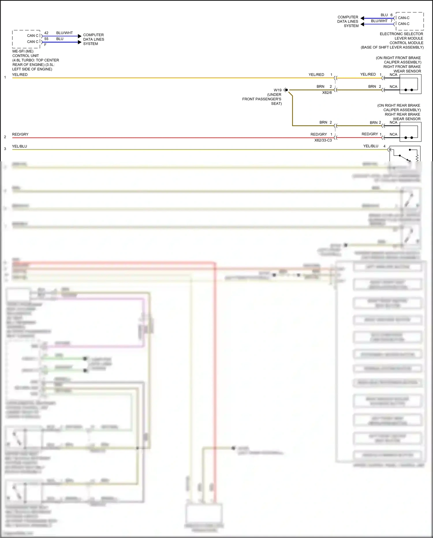 Wiring diagram upper control panel control unit for Mercedes-Benz E-class W212/S212/C207/A207 facelift (2013-2016) (11 of 34)