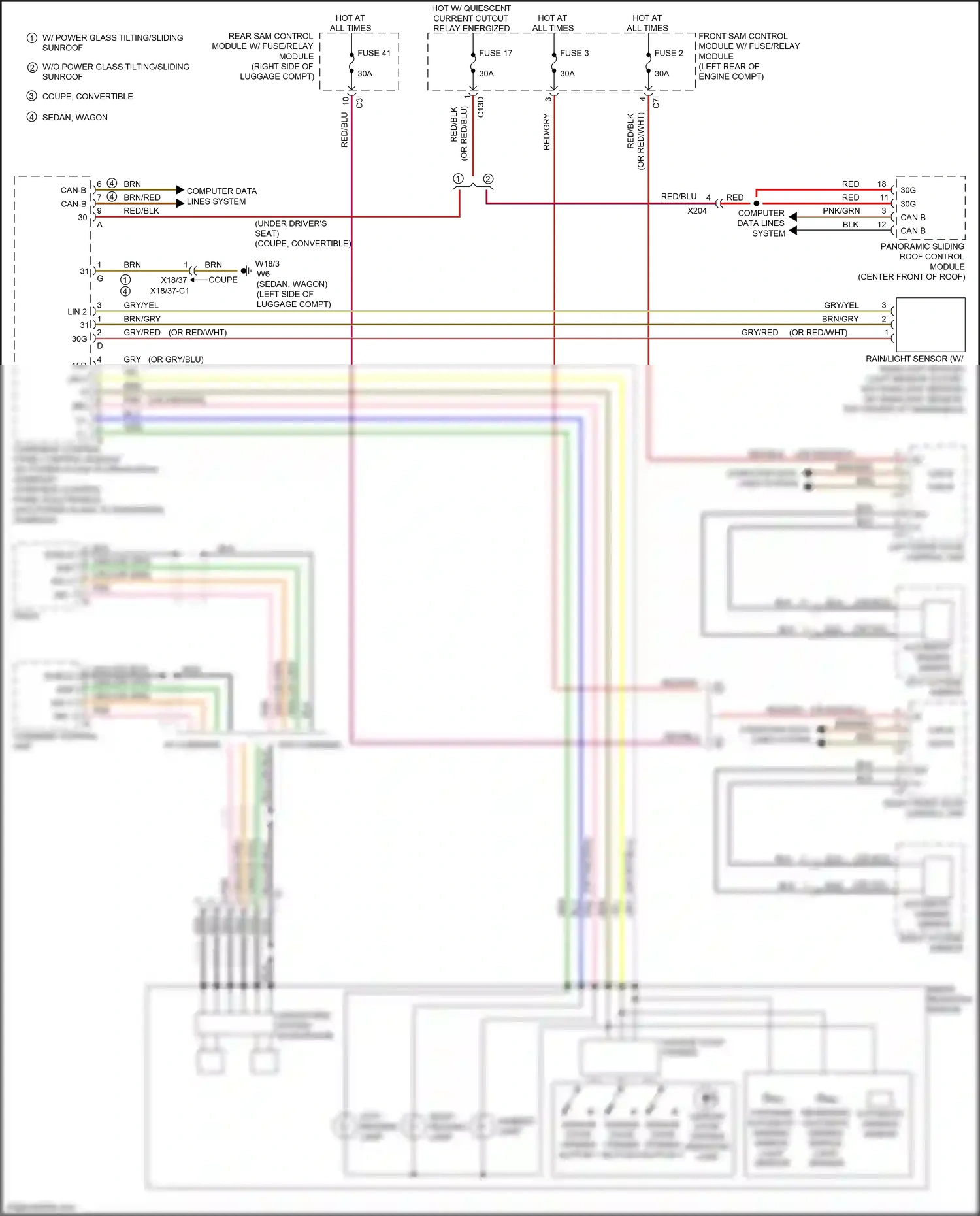 Wiring diagram w/ command for Mercedes-Benz E-class W212/S212/C207/A207 facelift (2013-2016) (1 of 4)