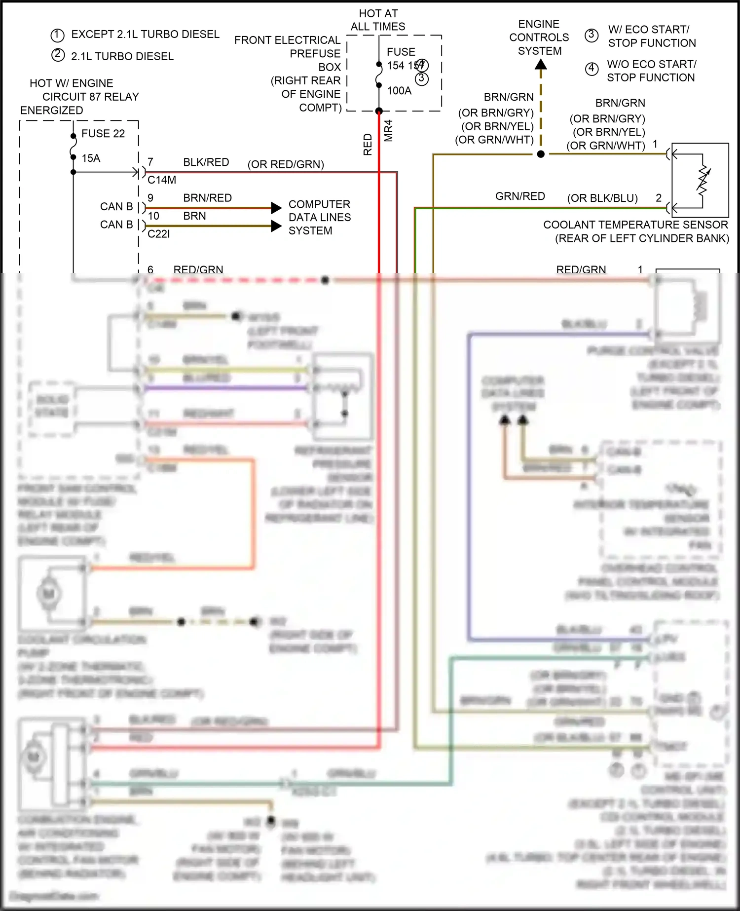 Wiring diagram w/ eco start/ stop function for Mercedes-Benz E-class W212/S212/C207/A207 facelift (2013-2016) (1 of 6)