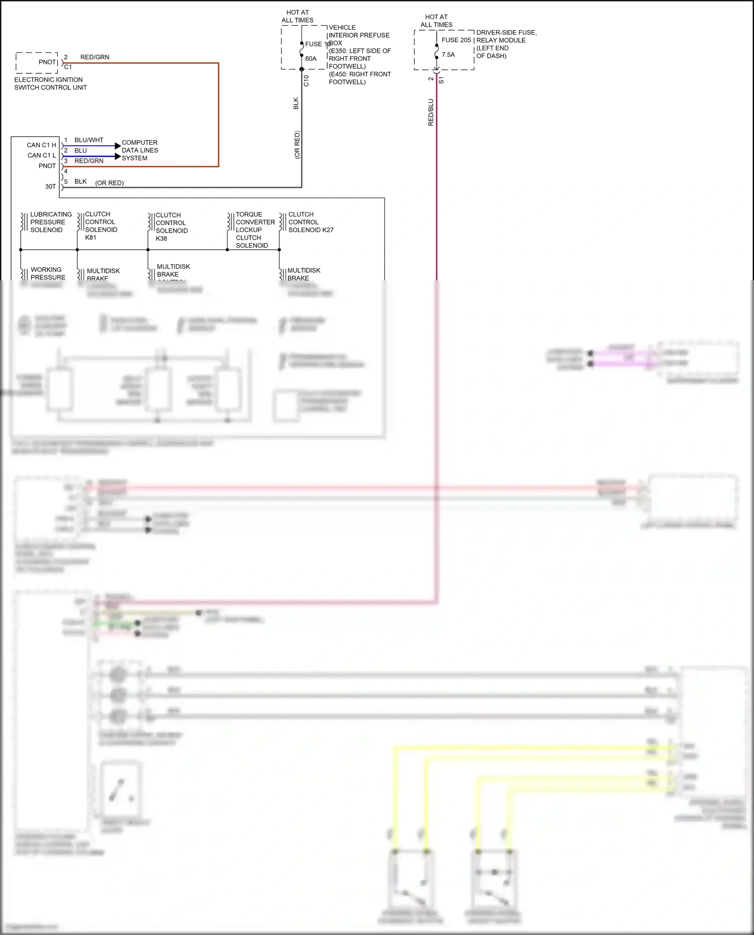Wiring diagram computer data lines system for Mercedes-Benz E-class W213/S213/C238/A238 facelift (2020-2024) (4 of 373)