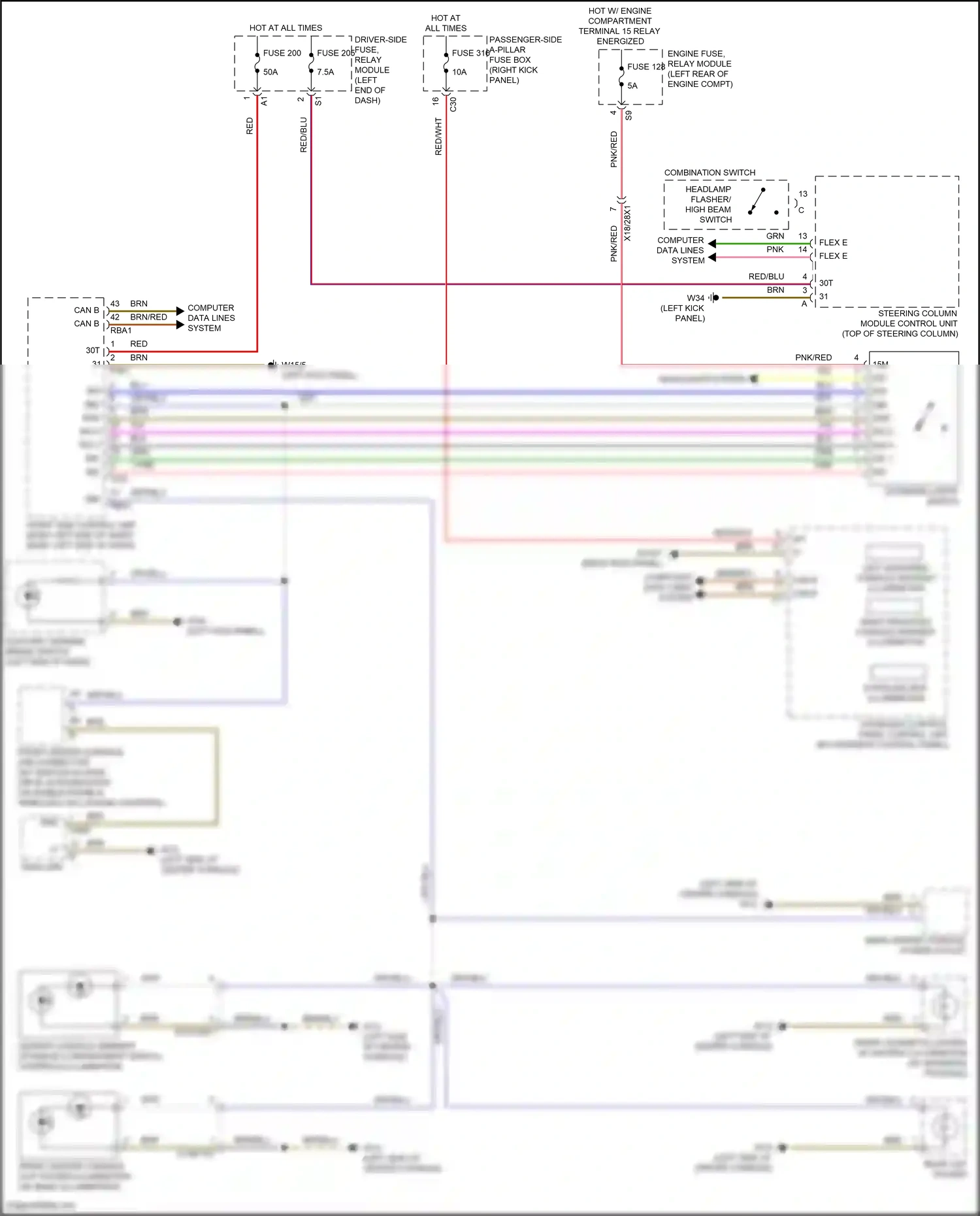 Wiring diagram computer data lines system for Mercedes-Benz E-class W213/S213/C238/A238 facelift (2020-2024) (346 of 373)