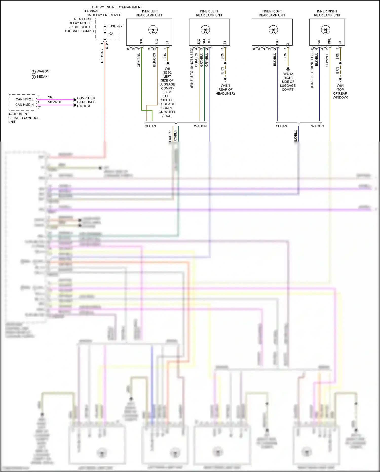 Wiring diagram computer data lines system for Mercedes-Benz E-class W213/S213/C238/A238 facelift (2020-2024) (55 of 373)