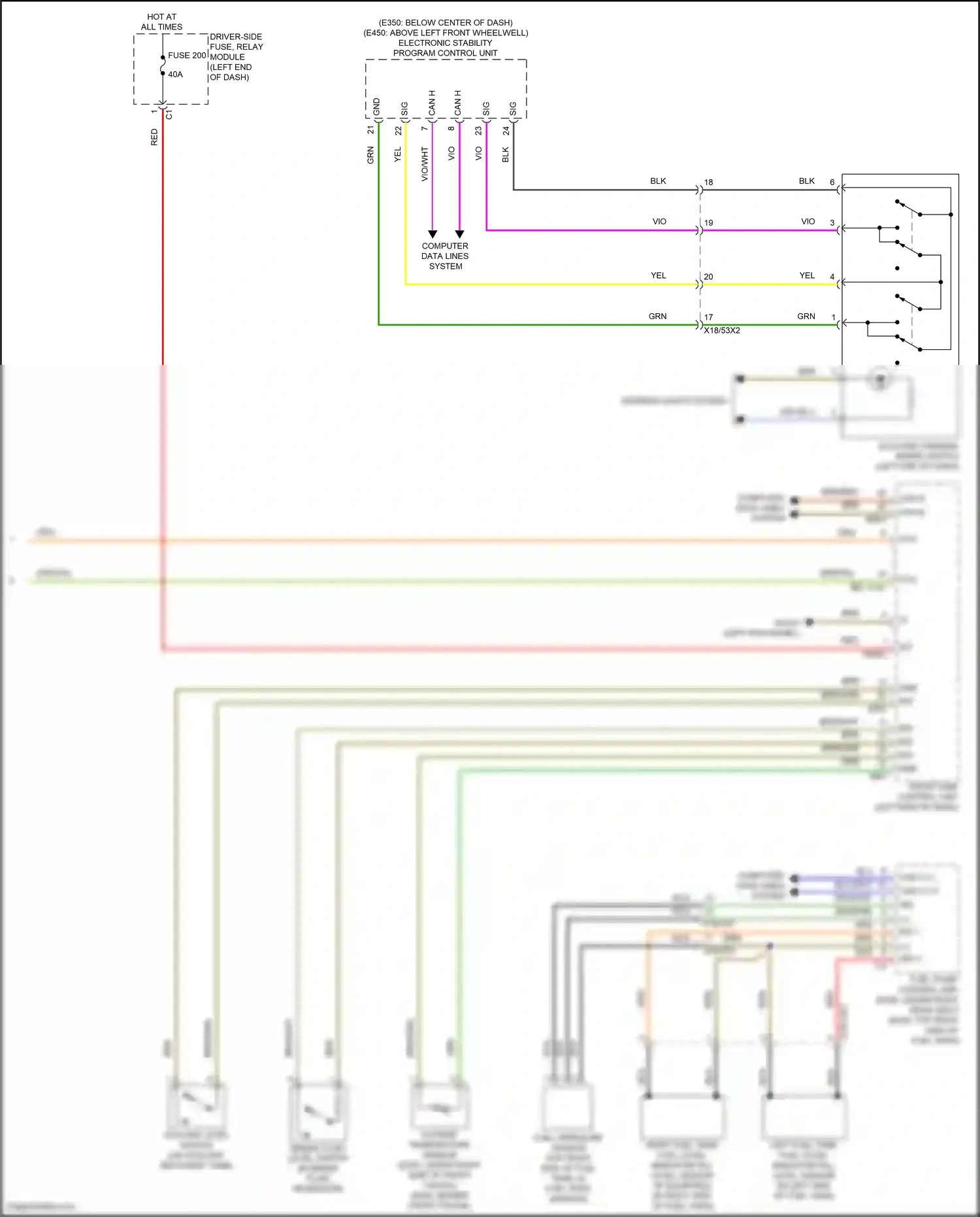 Wiring diagram computer data lines system for Mercedes-Benz E-class W213/S213/C238/A238 facelift (2020-2024) (77 of 373)