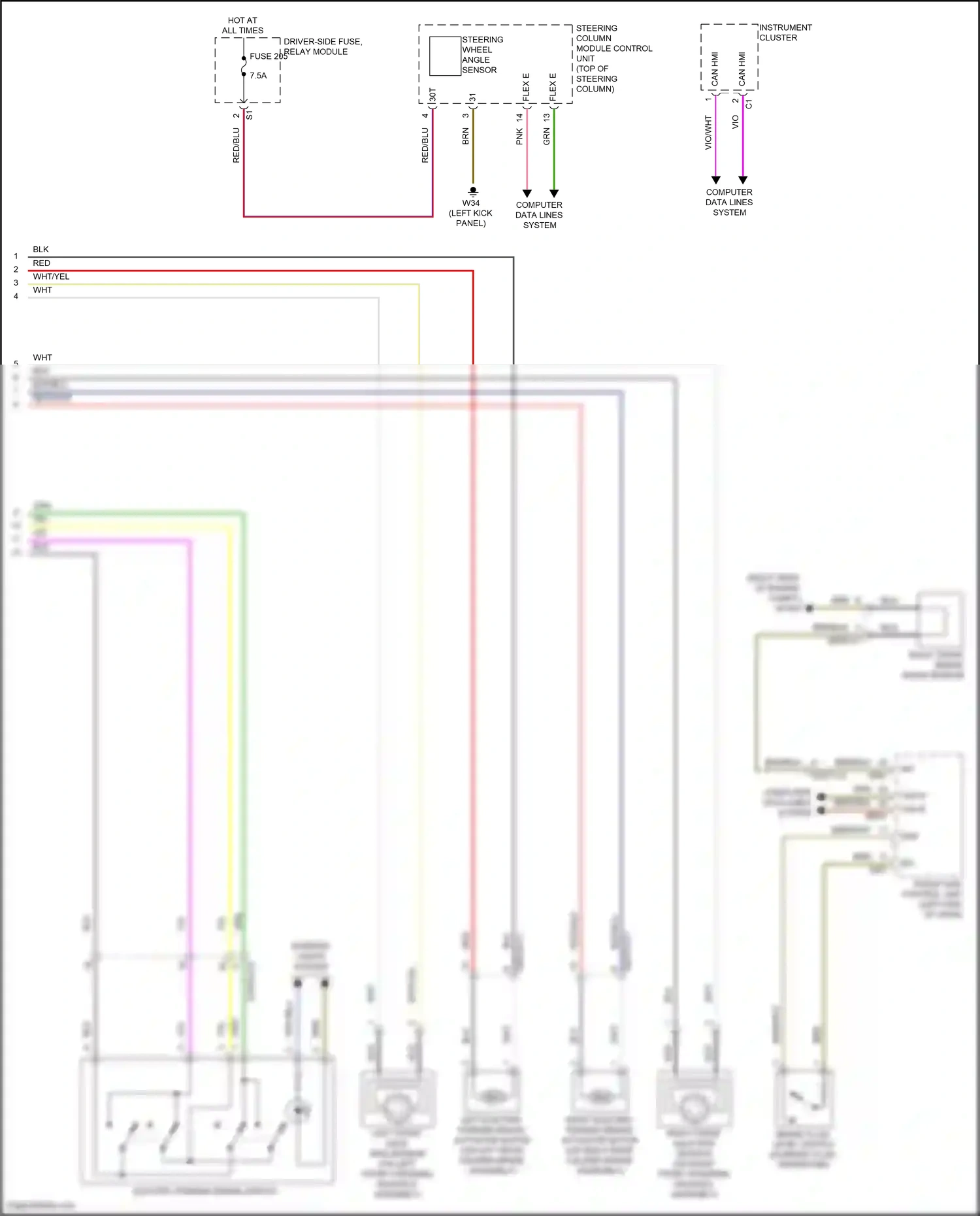 Wiring diagram computer data lines system for Mercedes-Benz E-class W213/S213/C238/A238 facelift (2020-2024) (3 of 373)