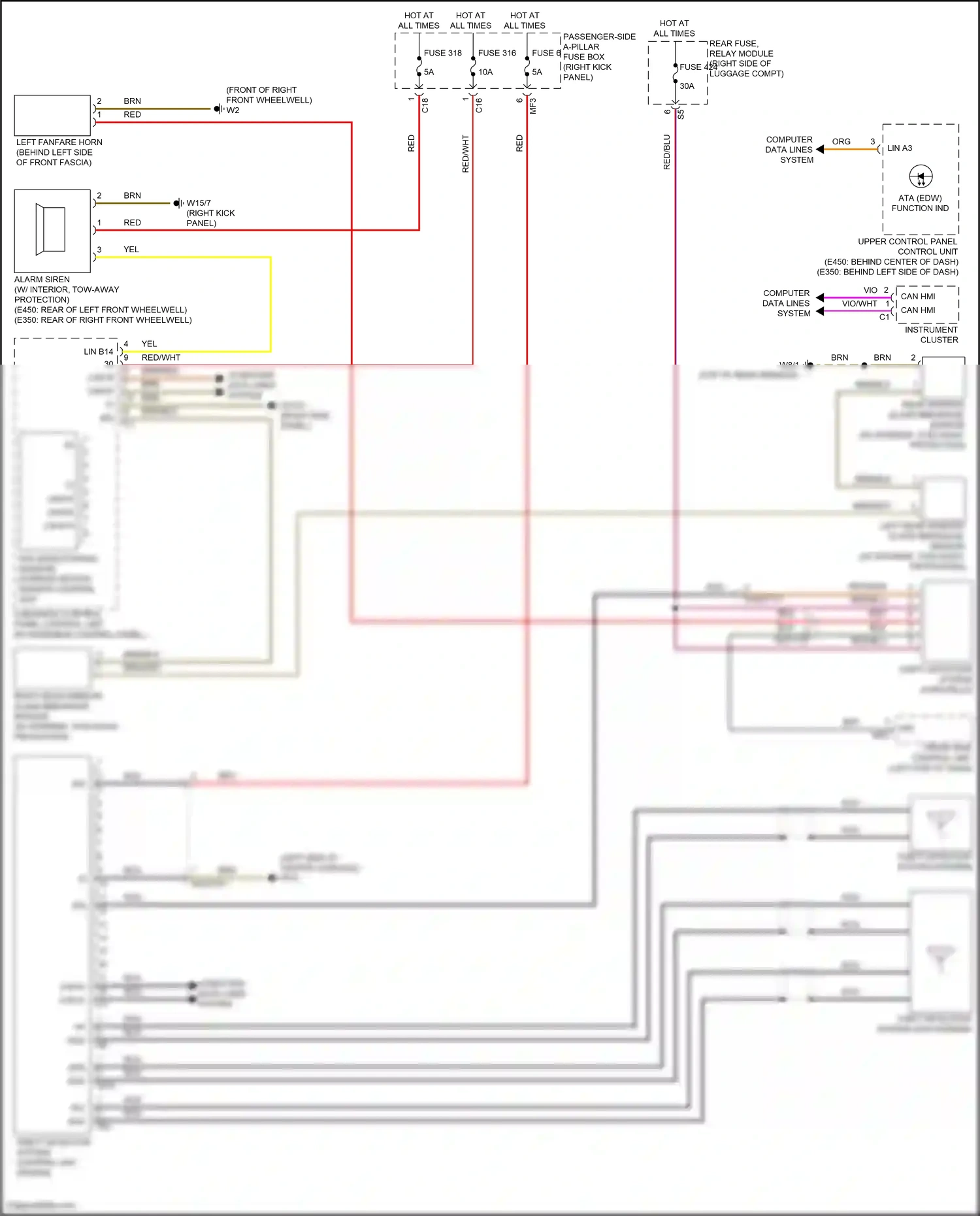 Wiring diagram computer data lines system for Mercedes-Benz E-class W213/S213/C238/A238 facelift (2020-2024) (31 of 373)
