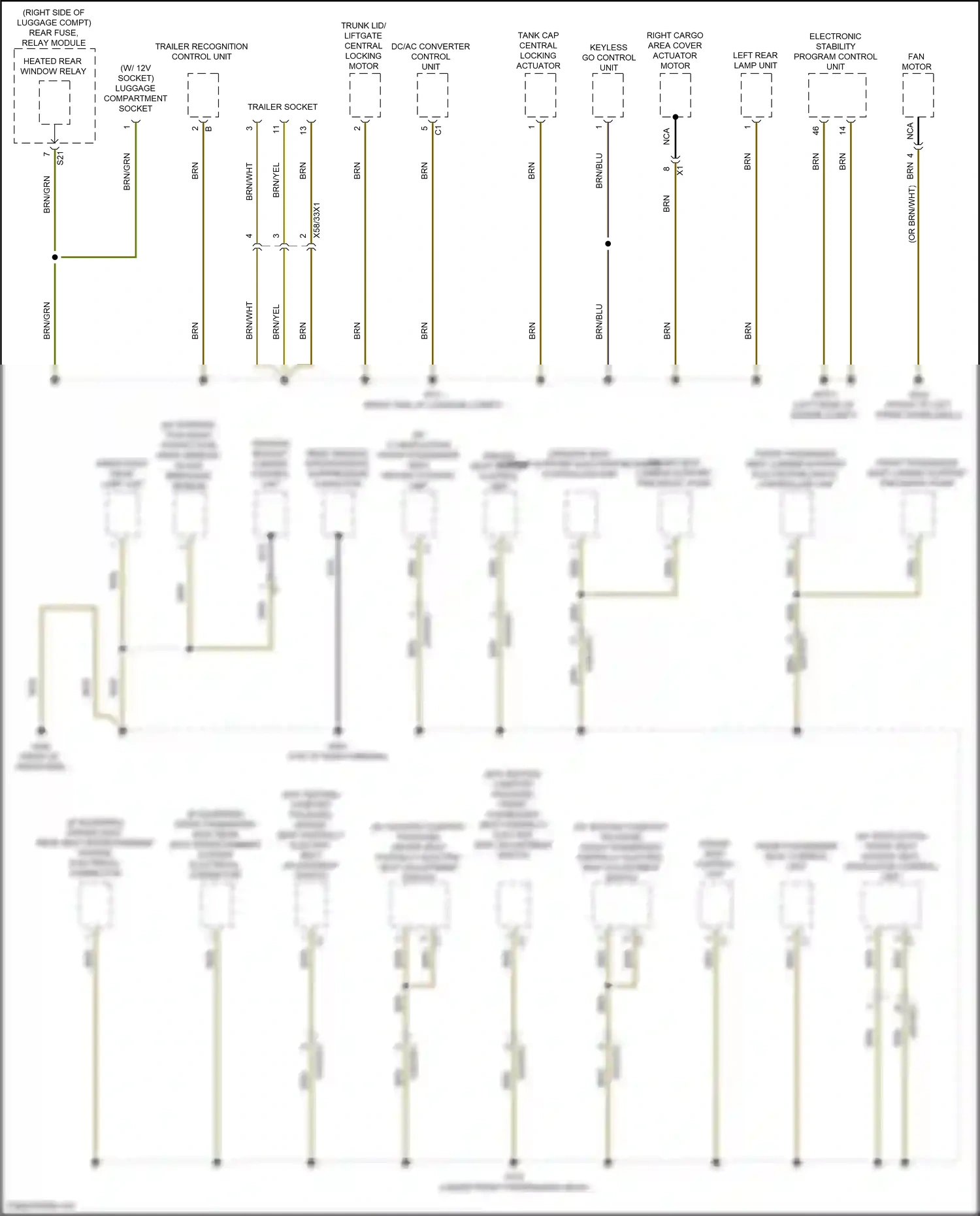 Wiring diagram electronic stability program control unit for Mercedes-Benz E-class W213/S213/C238/A238 facelift (2020-2024) (4 of 45)