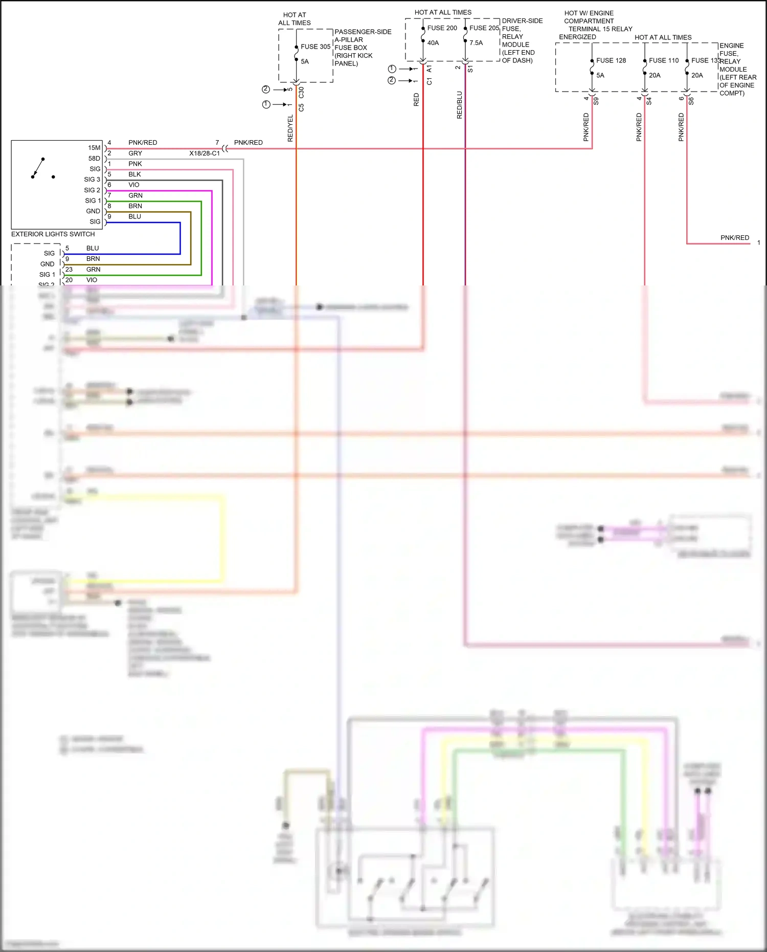 Wiring diagram electronic stability program control unit for Mercedes-Benz E-class W213/S213/C238/A238 facelift (2020-2024) (12 of 45)