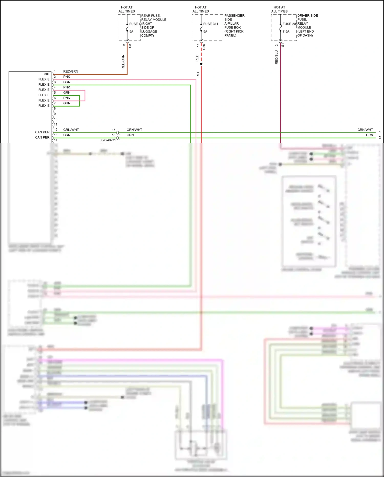 Wiring diagram electronic stability program control unit for Mercedes-Benz E-class W213/S213/C238/A238 facelift (2020-2024) (2 of 45)