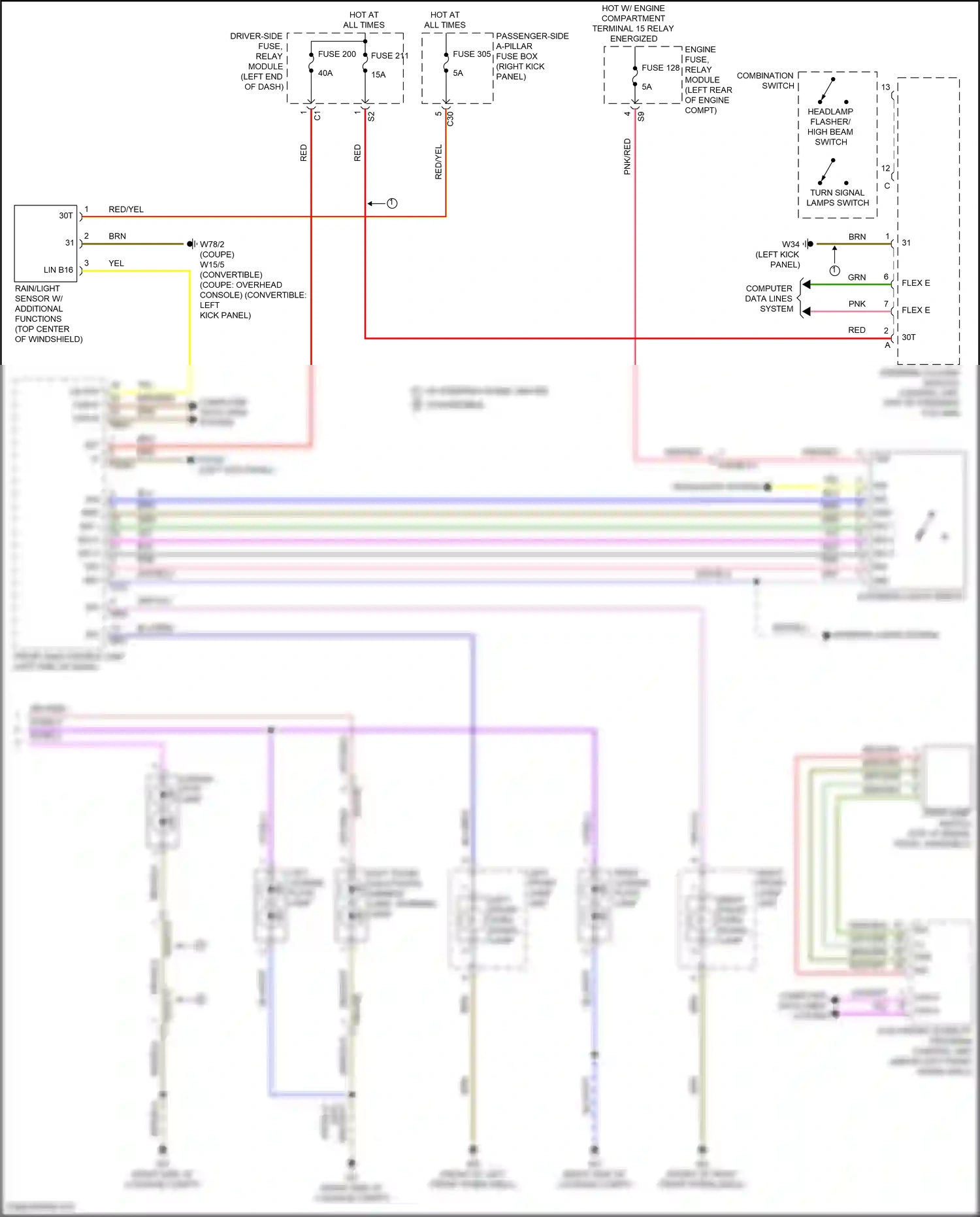Wiring diagram electronic stability program control unit for Mercedes-Benz E-class W213/S213/C238/A238 facelift (2020-2024) (42 of 45)