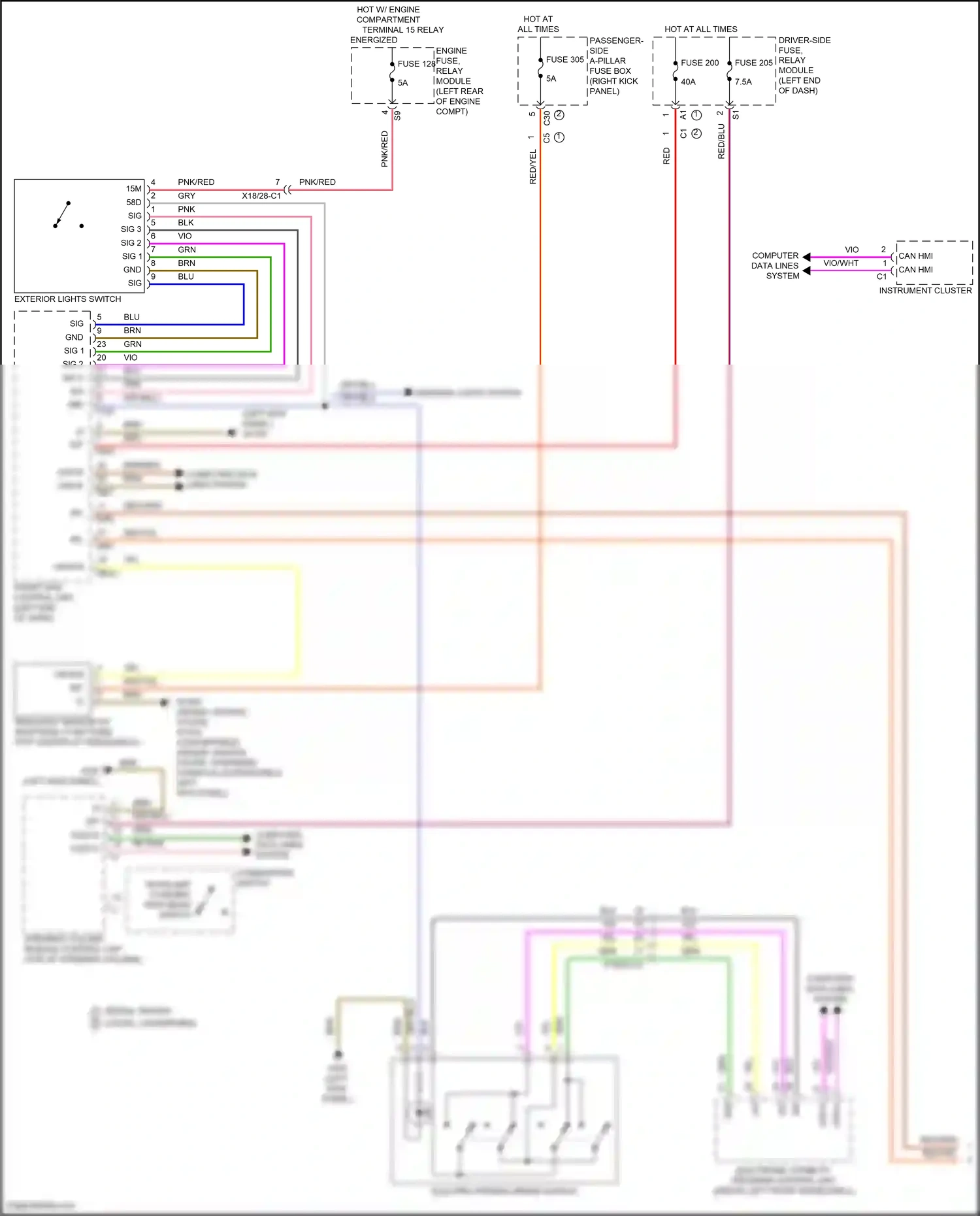 Mercedes-Benz E-class W213/S213/C238/A238 facelift (2020-2024) front sam control unit wiring diagram  (22 of 83)