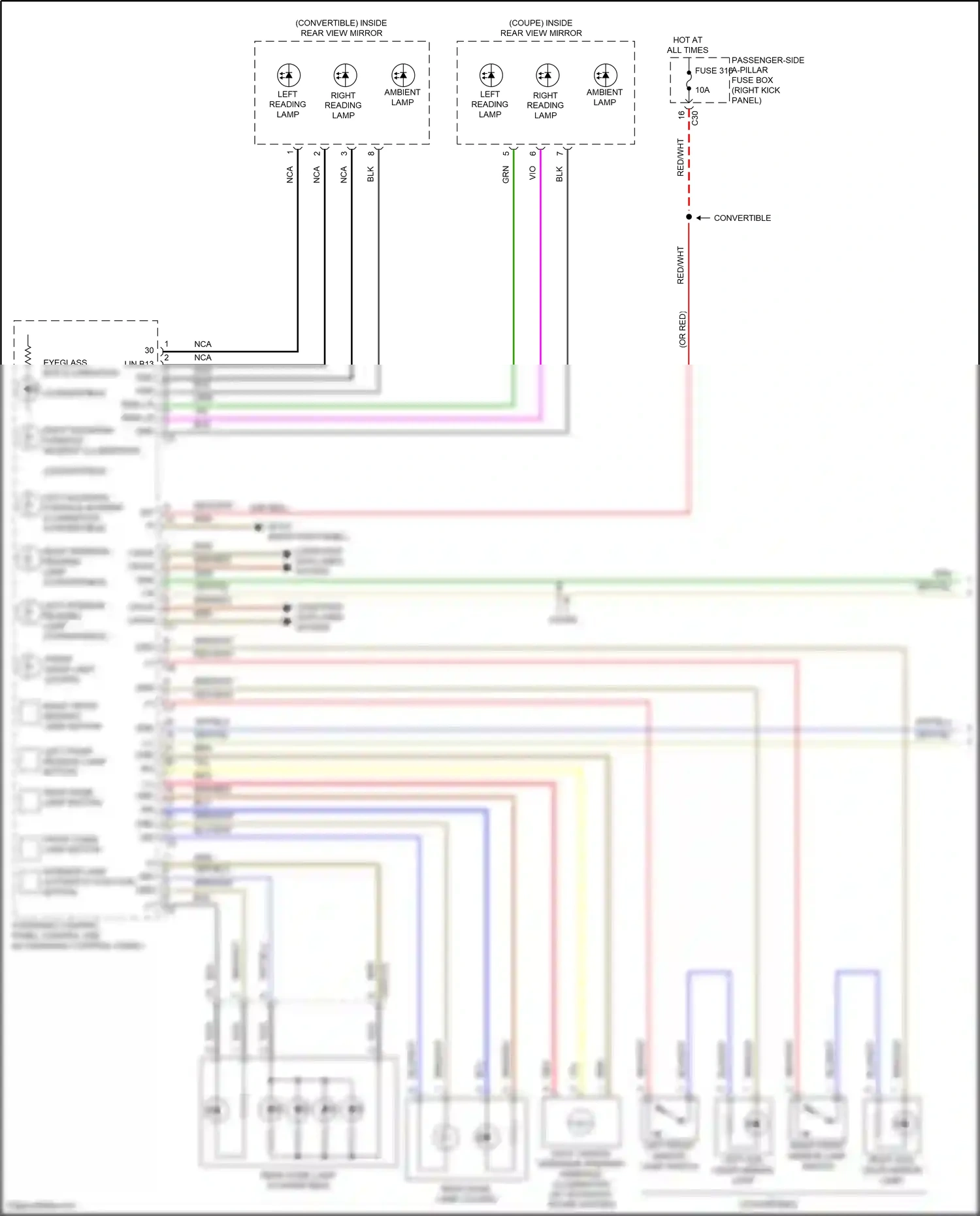 Wiring diagram interior lamp automatic function button for Mercedes-Benz E-class W213/S213/C238/A238 facelift (2020-2024) (1 of 7)