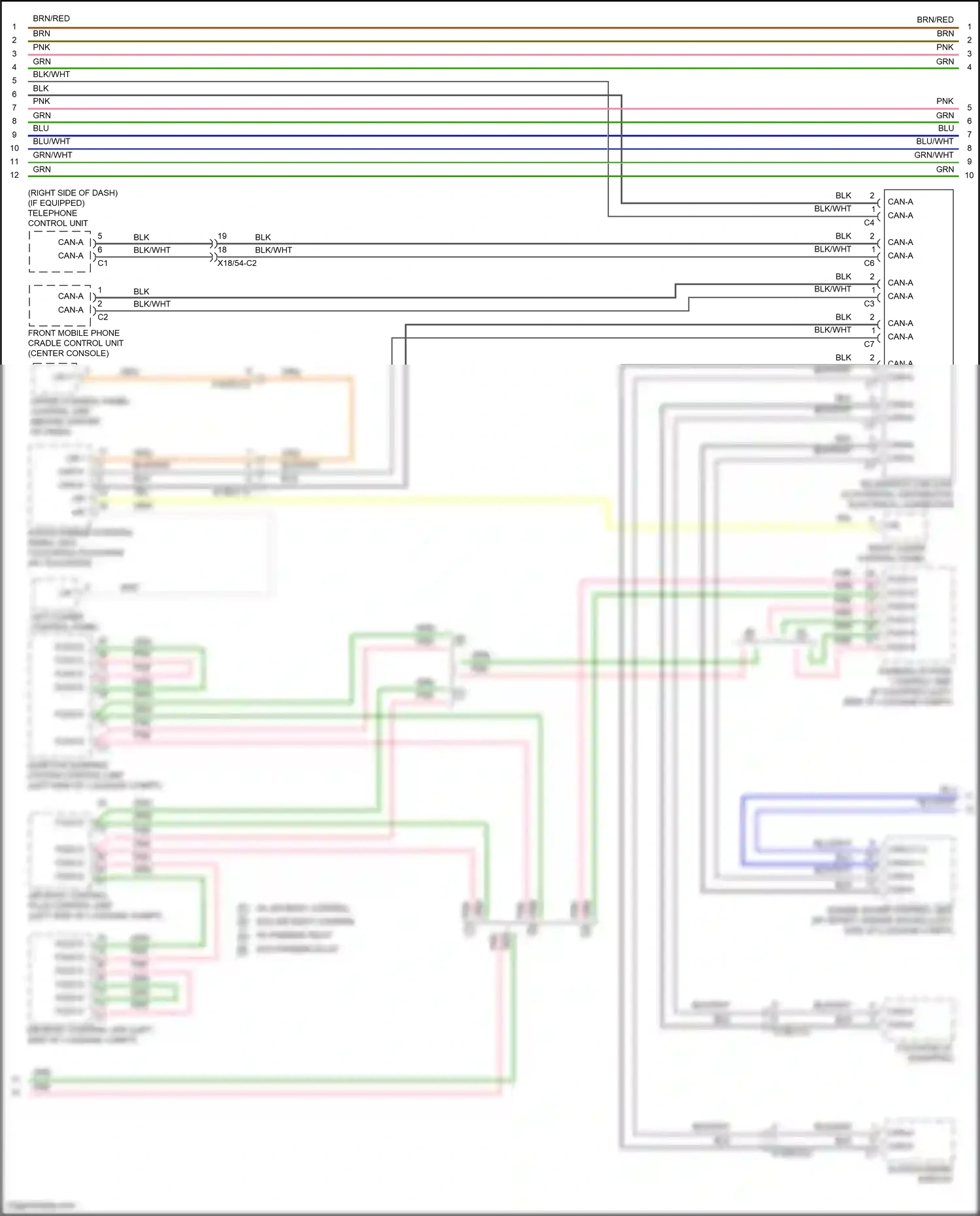 Mercedes-Benz E-class W213/S213/C238/A238 facelift (2020-2024) left lower control panel wiring diagram  (27 of 29)