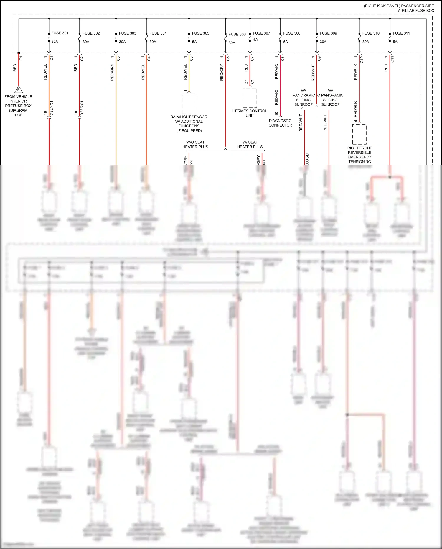 Wiring diagram mono multi-function camera for Mercedes-Benz E-class W213/S213/C238/A238 facelift (2020-2024) (6 of 11)