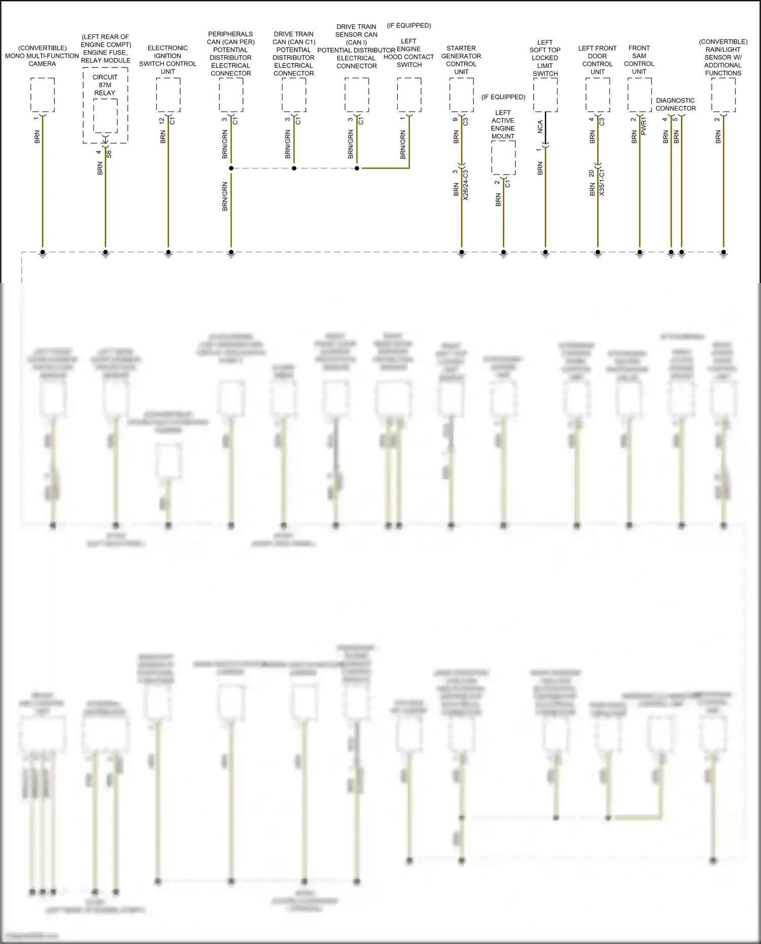 Wiring diagram mono multi-function camera for Mercedes-Benz E-class W213/S213/C238/A238 facelift (2020-2024) (2 of 11)