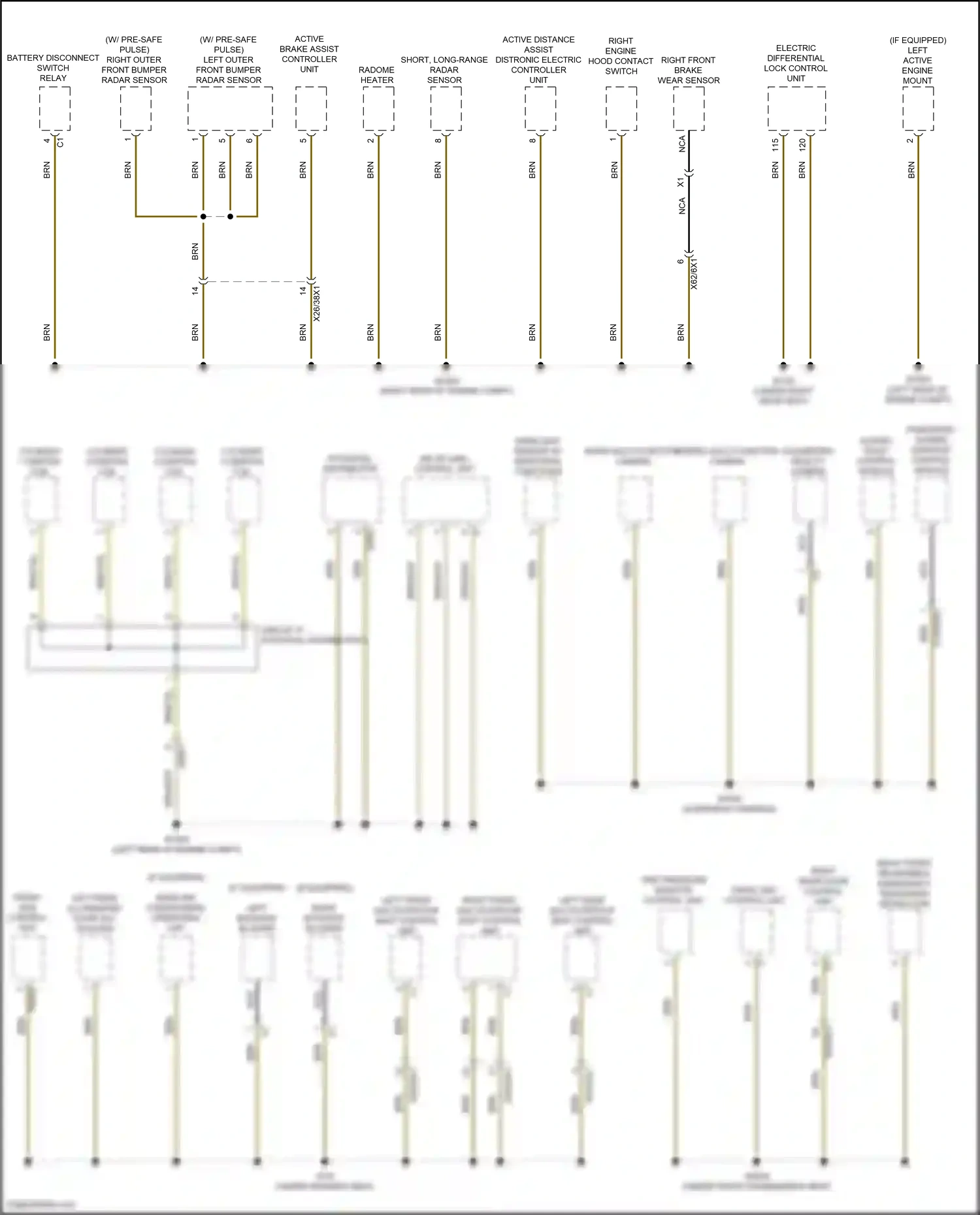 Wiring diagram mono multi-function camera for Mercedes-Benz E-class W213/S213/C238/A238 facelift (2020-2024) (1 of 11)