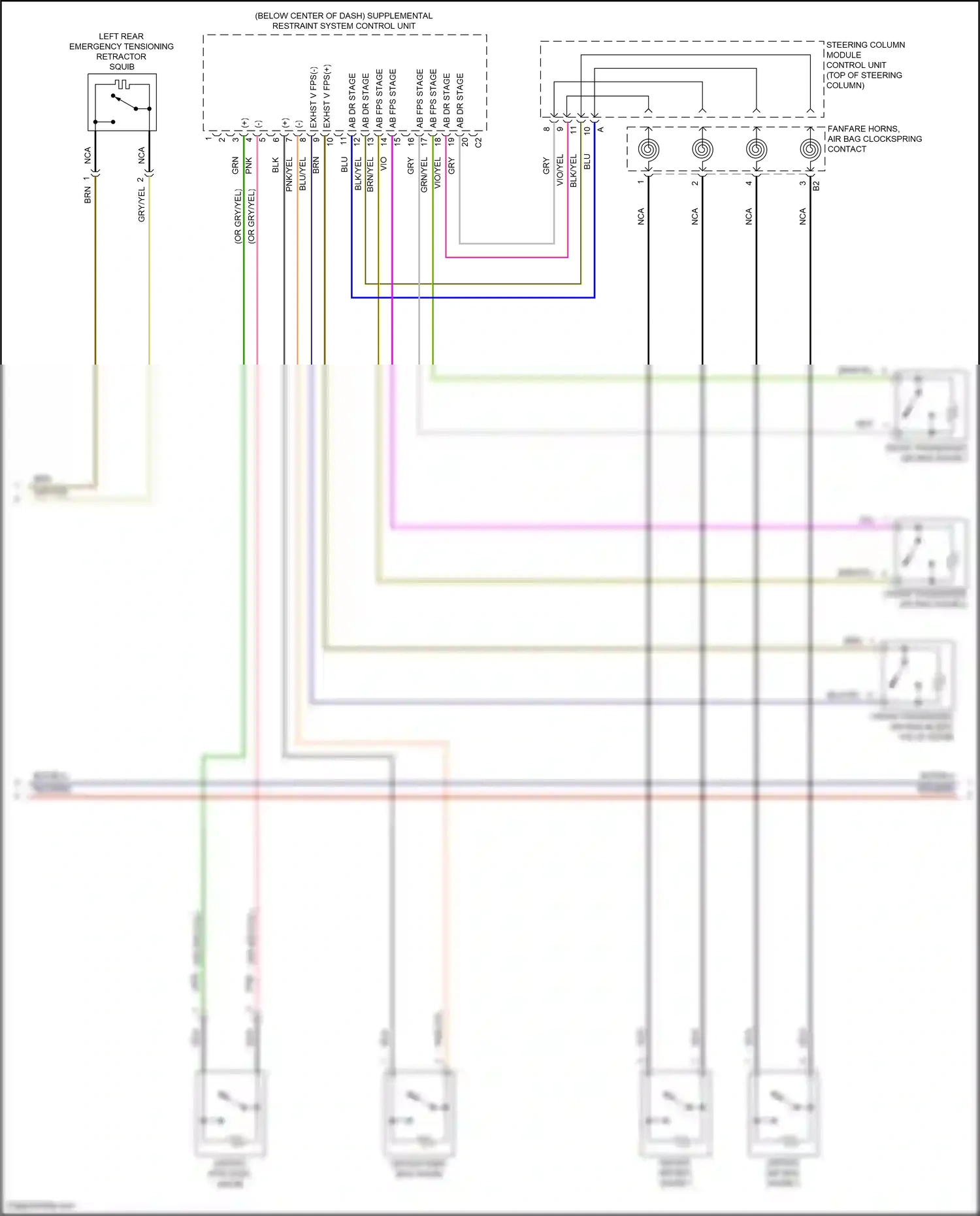 Mercedes-Benz E-class W213/S213/C238/A238 facelift (2020-2024) steering column module control unit wiring diagram  (27 of 74)