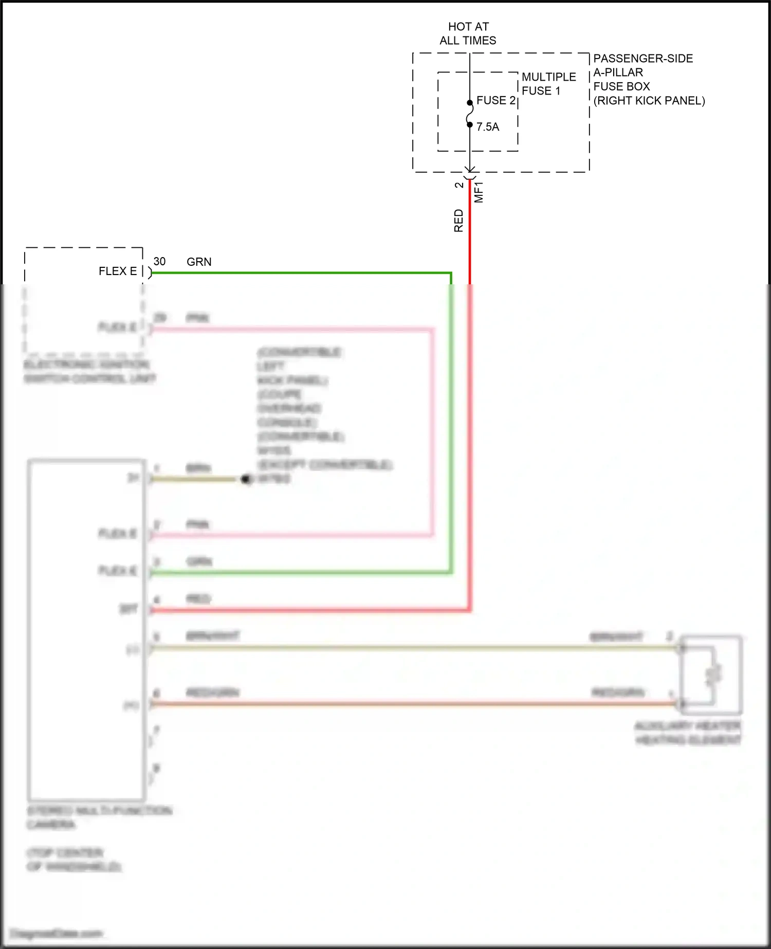 Wiring diagram stereo multi-function camera for Mercedes-Benz E-class W213/S213/C238/A238 facelift (2020-2024) (10 of 11)