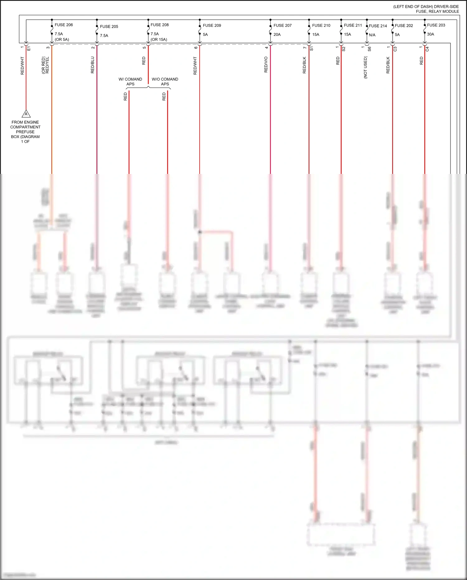 Wiring diagram upper control panel control unit for Mercedes-Benz E-class W213/S213/C238/A238 facelift (2020-2024) (15 of 45)