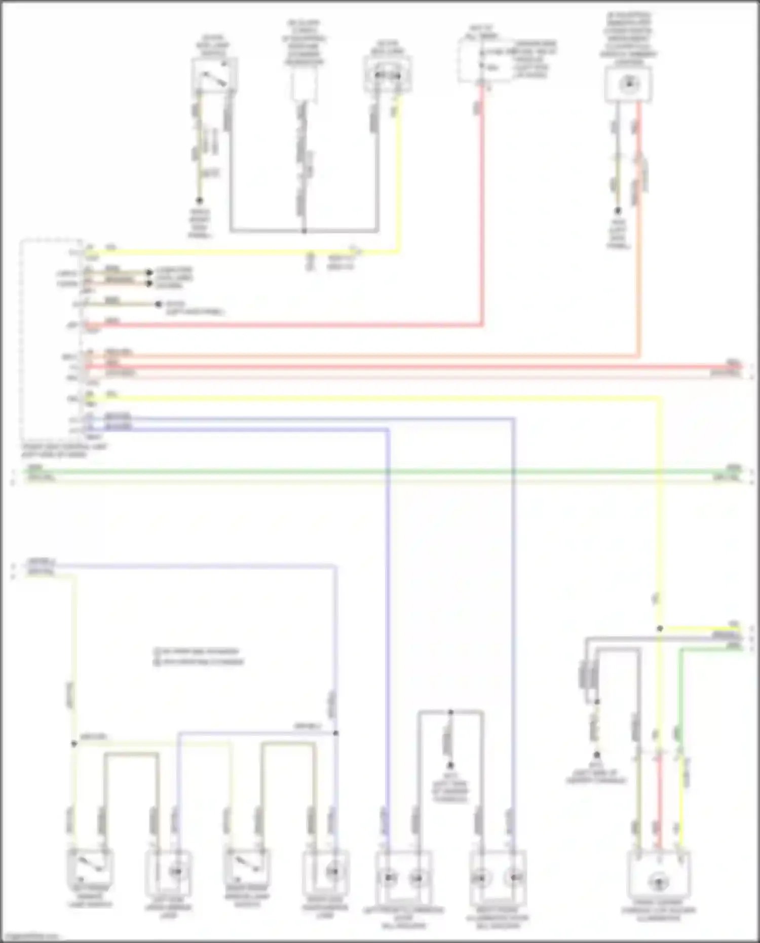 E-class Mercedes-Benz W213/S213/C238/A238 (2016-2021): Courtesy lamps circuit (2 of 6)
