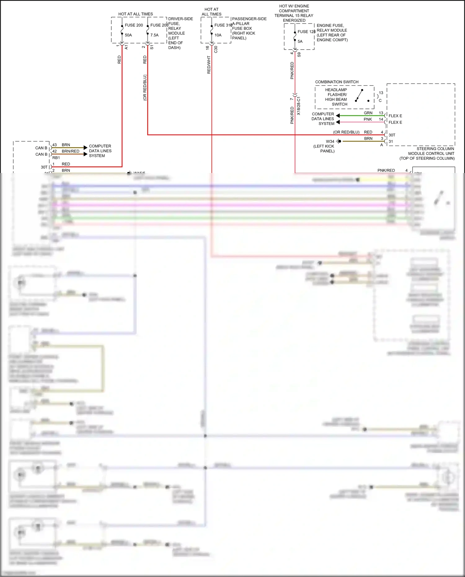 Wiring diagram computer data lines system for Mercedes-Benz E-class W213/S213/C238/A238 (2016-2021) (257 of 281)
