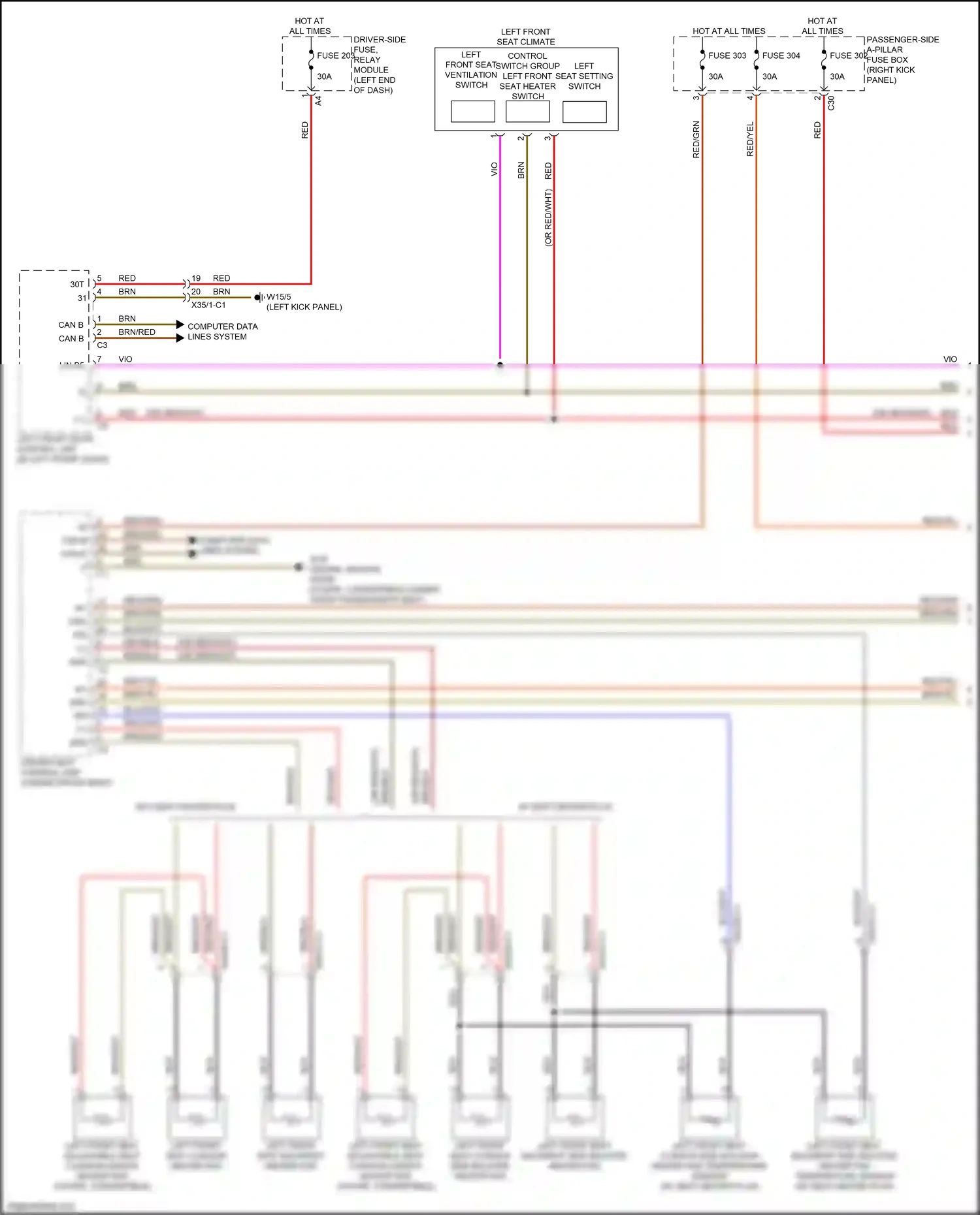 Wiring diagram computer data lines system for Mercedes-Benz E-class W213/S213/C238/A238 (2016-2021) (43 of 281)