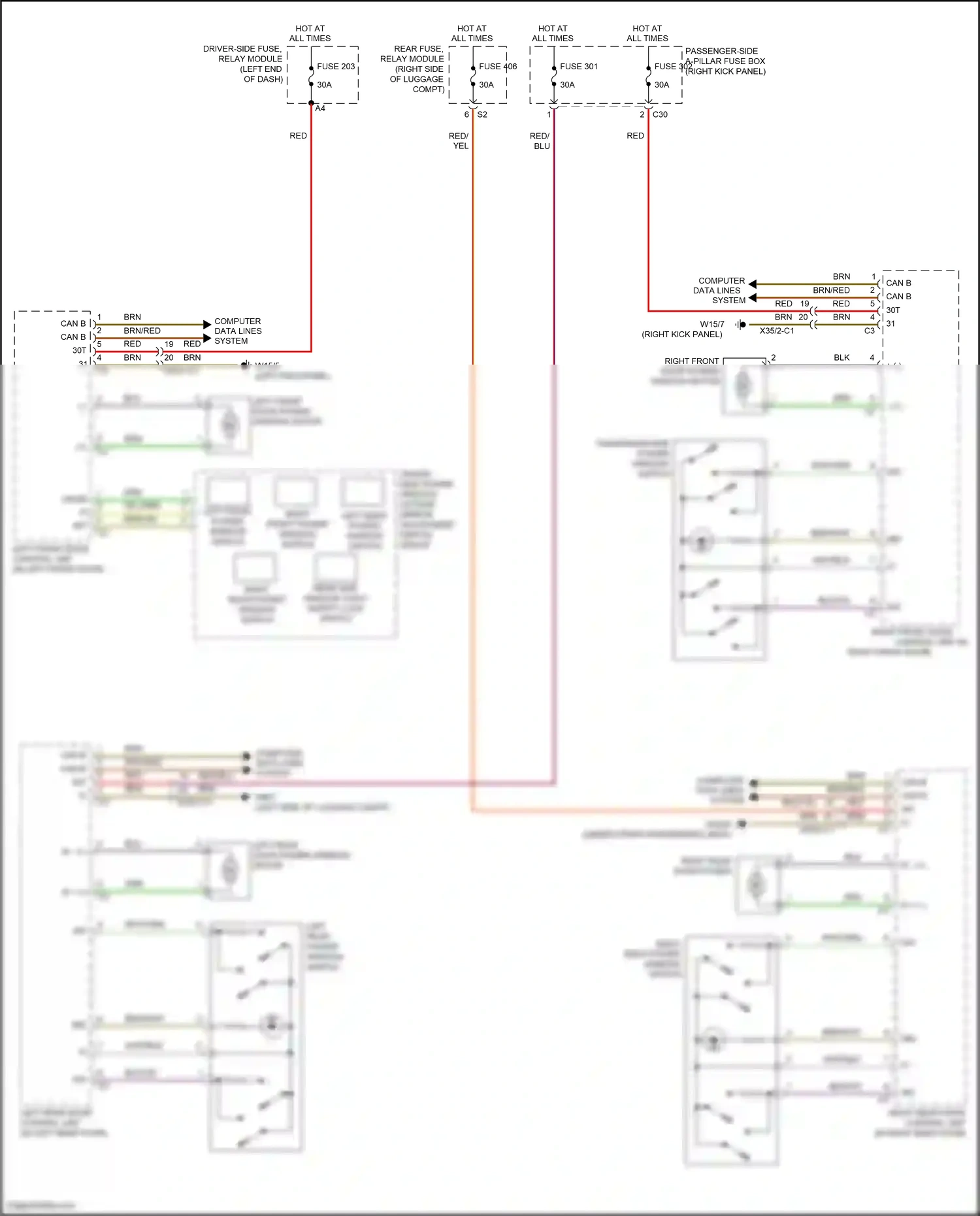 Wiring diagram computer data lines system for Mercedes-Benz E-class W213/S213/C238/A238 (2016-2021) (67 of 281)