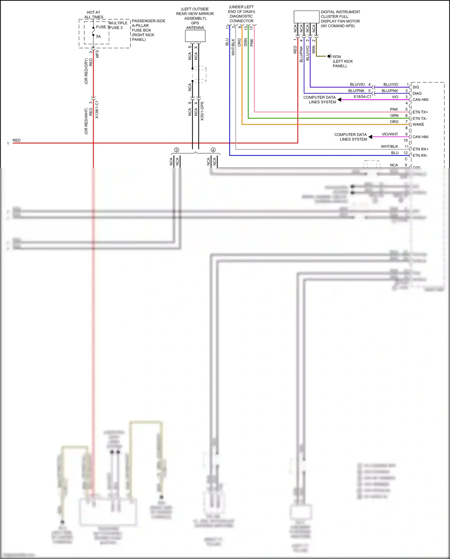 Wiring diagram computer data lines system for Mercedes-Benz E-class W213/S213/C238/A238 (2016-2021) (98 of 281)
