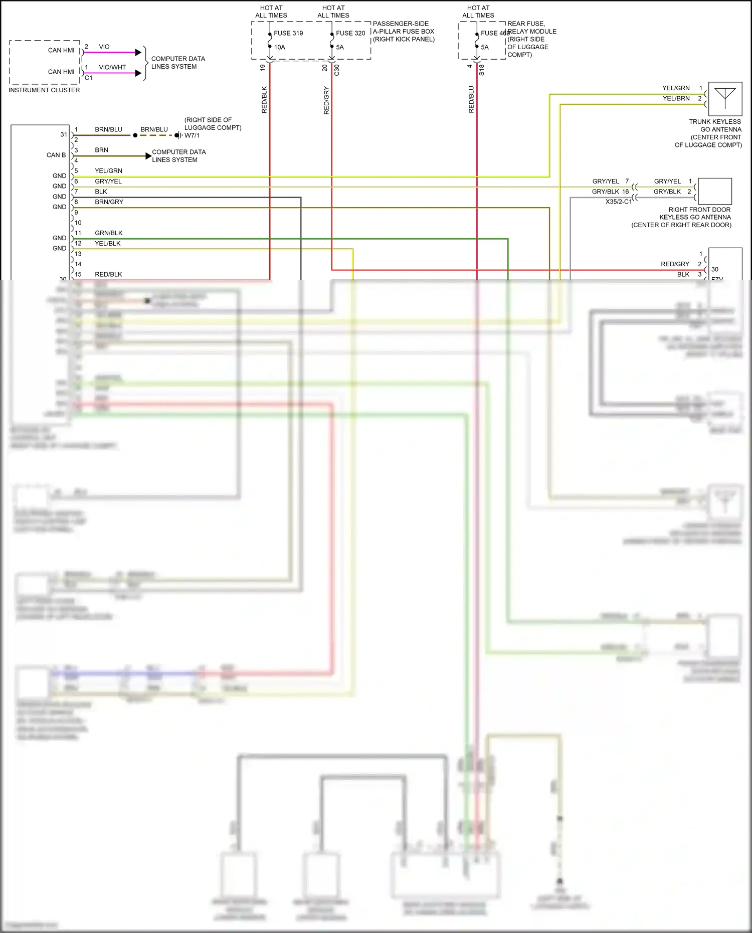 Wiring diagram electronic ignition switch control unit for Mercedes-Benz E-class W213/S213/C238/A238 (2016-2021) (24 of 27)