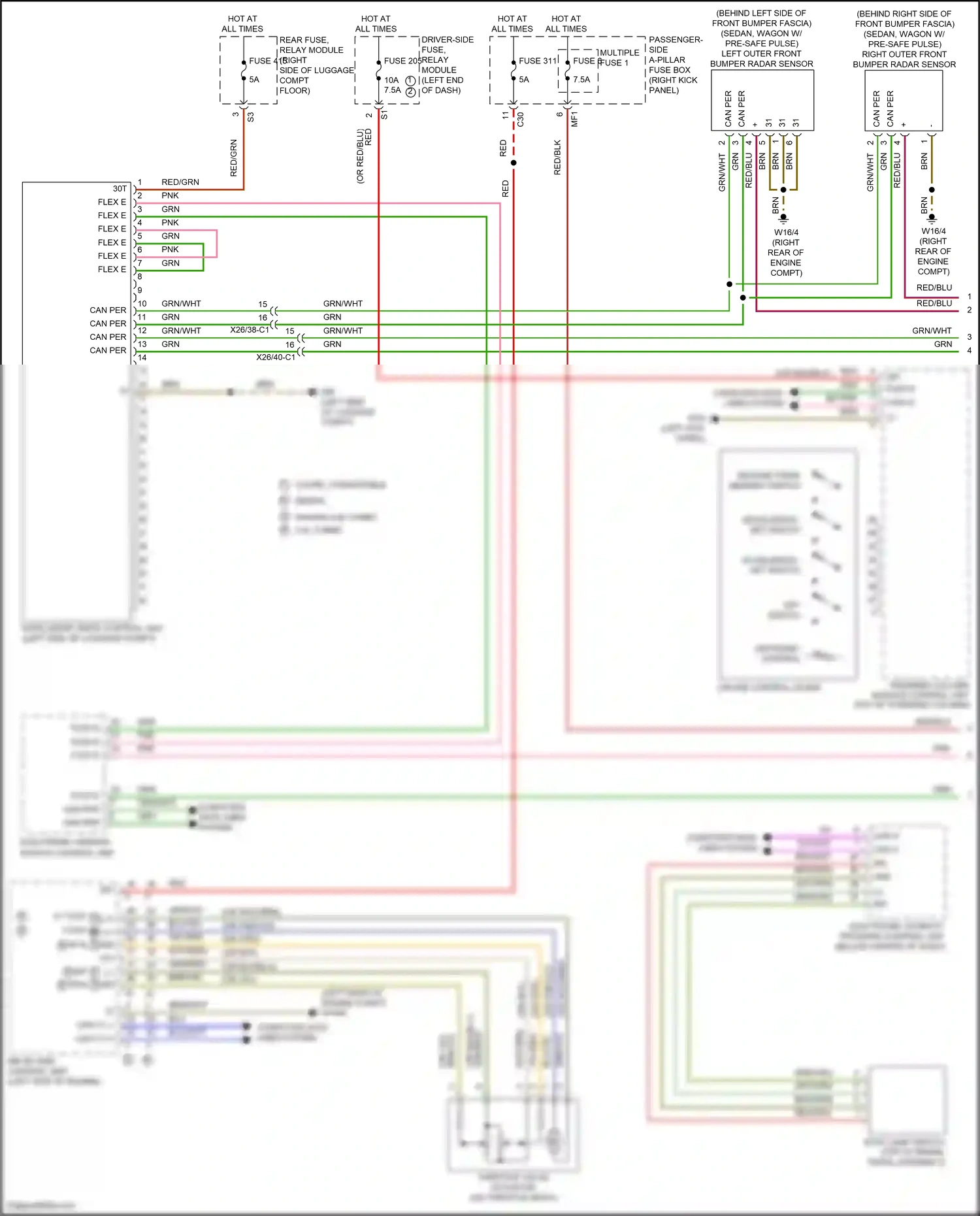 Wiring diagram electronic ignition switch control unit for Mercedes-Benz E-class W213/S213/C238/A238 (2016-2021) (3 of 27)