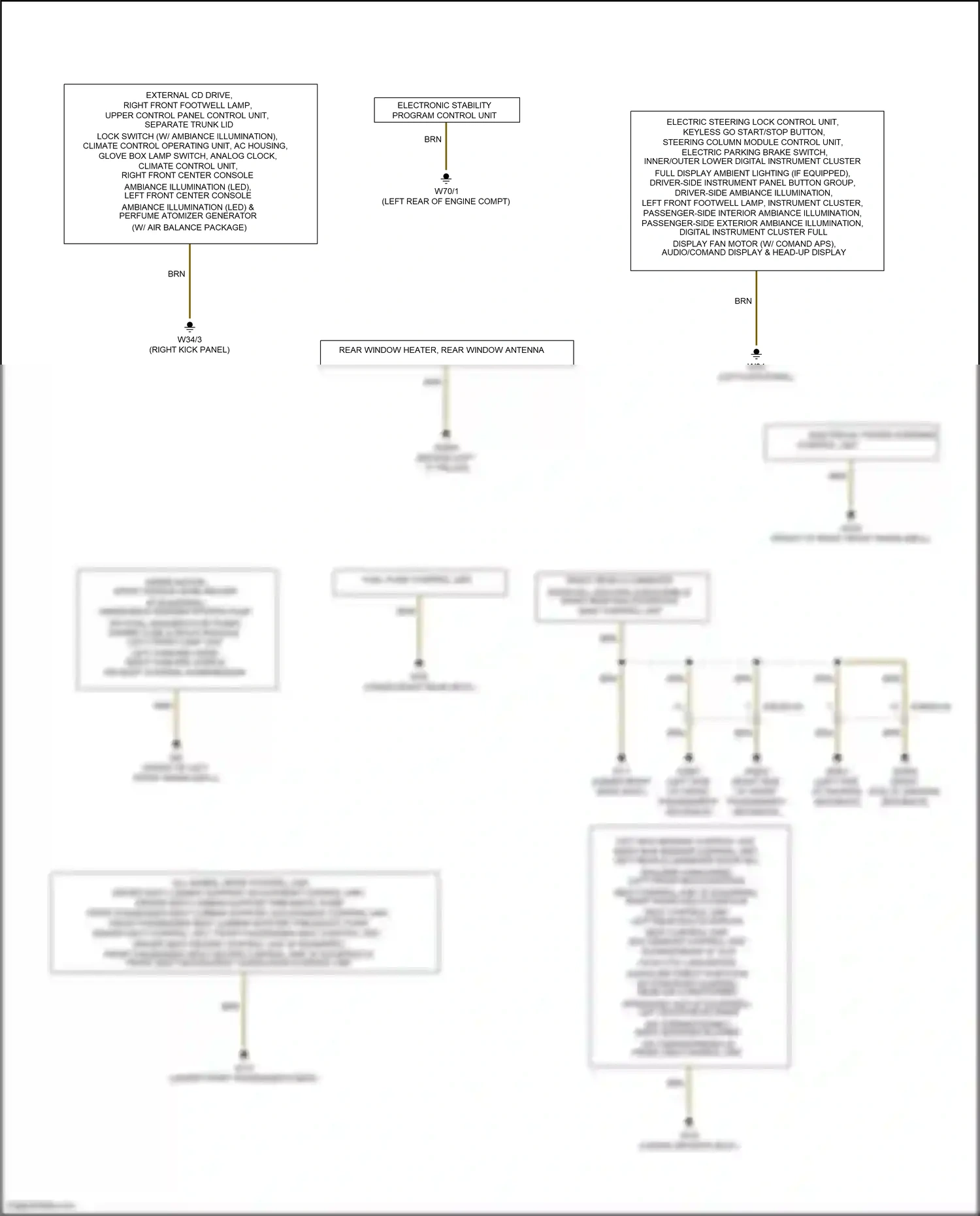 Wiring diagram electronic stability program control unit for Mercedes-Benz E-class W213/S213/C238/A238 (2016-2021) (4 of 33)