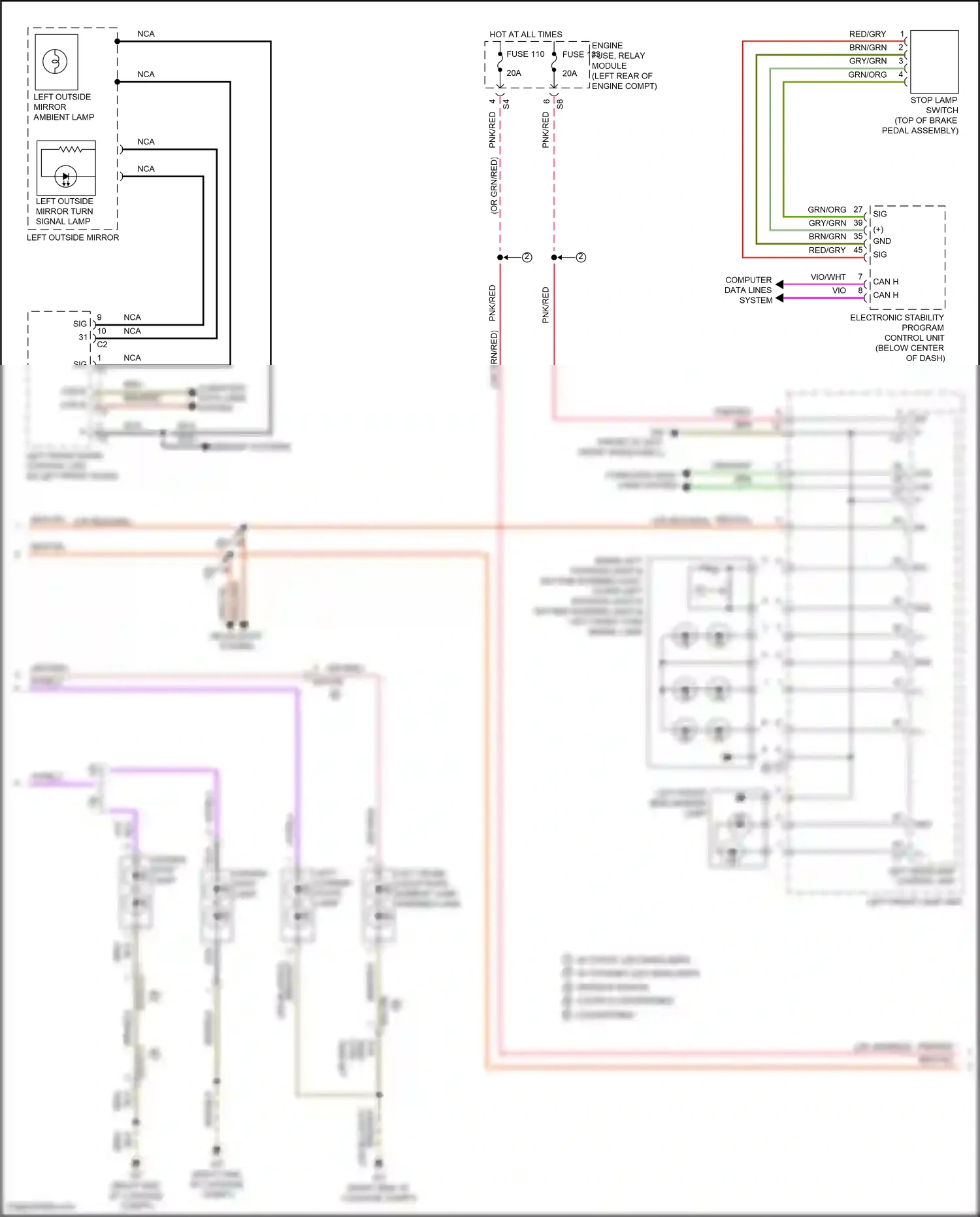 Wiring diagram memory systems for Mercedes-Benz E-class W213/S213/C238/A238 (2016-2021) (5 of 8)