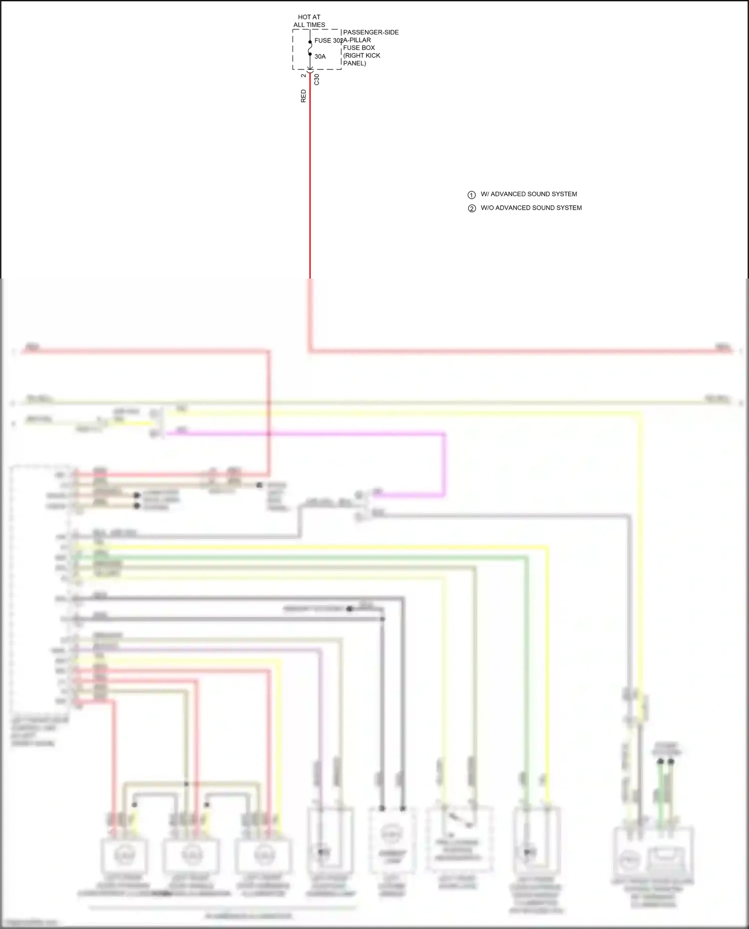 Wiring diagram memory systems for Mercedes-Benz E-class W213/S213/C238/A238 (2016-2021) (1 of 8)