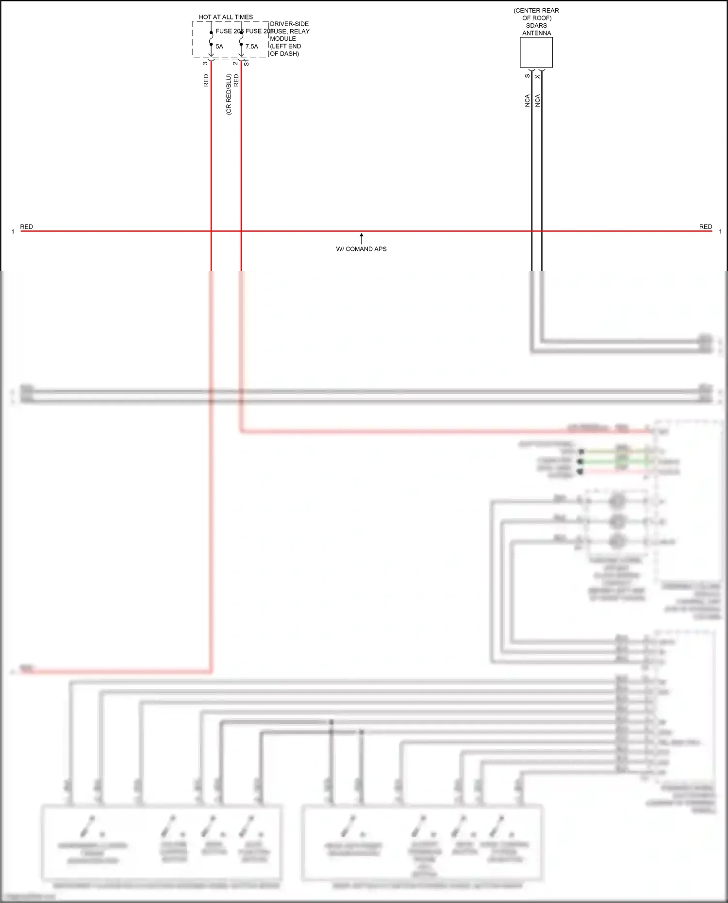 Wiring diagram mute function button for Mercedes-Benz E-class W213/S213/C238/A238 (2016-2021) (1 of 11)