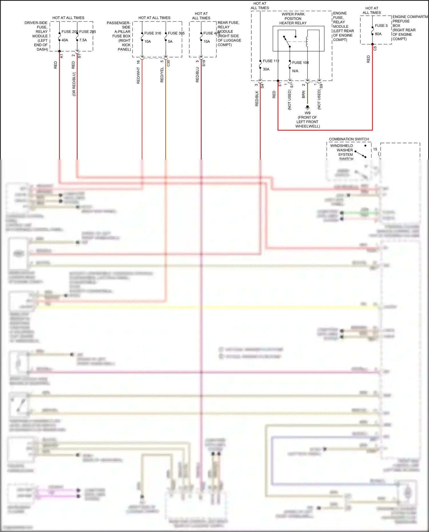Wiring diagram overhead control panel control unit for Mercedes-Benz E-class W213/S213/C238/A238 (2016-2021) (10 of 45)