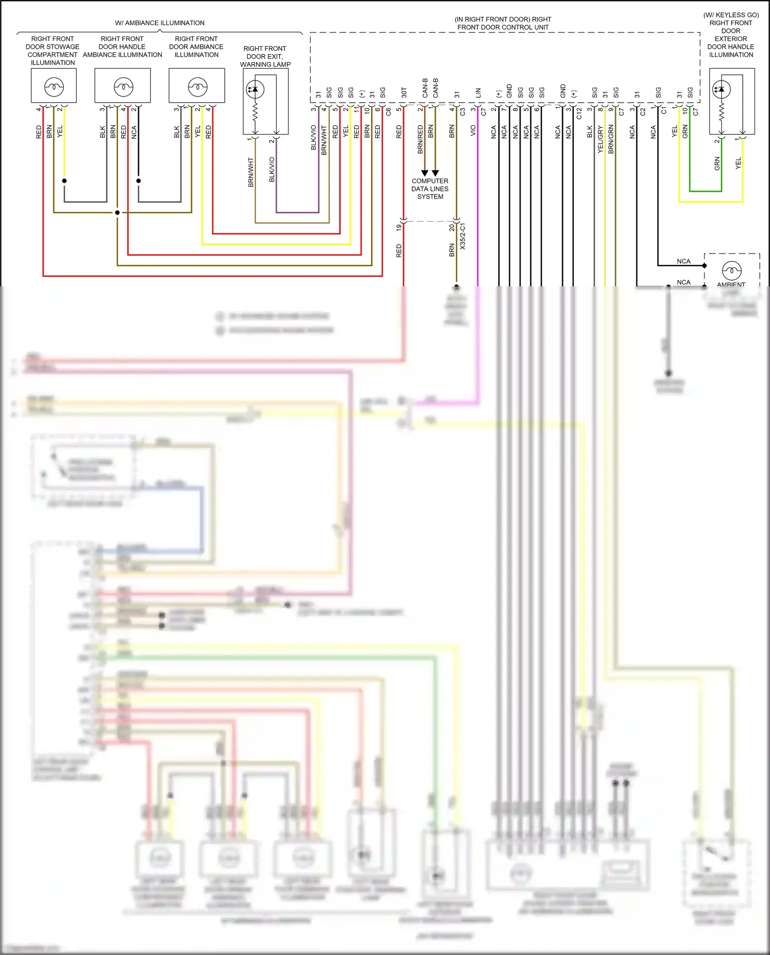 Wiring diagram pre-locking position microswitch for Mercedes-Benz E-class W213/S213/C238/A238 (2016-2021) (6 of 19)