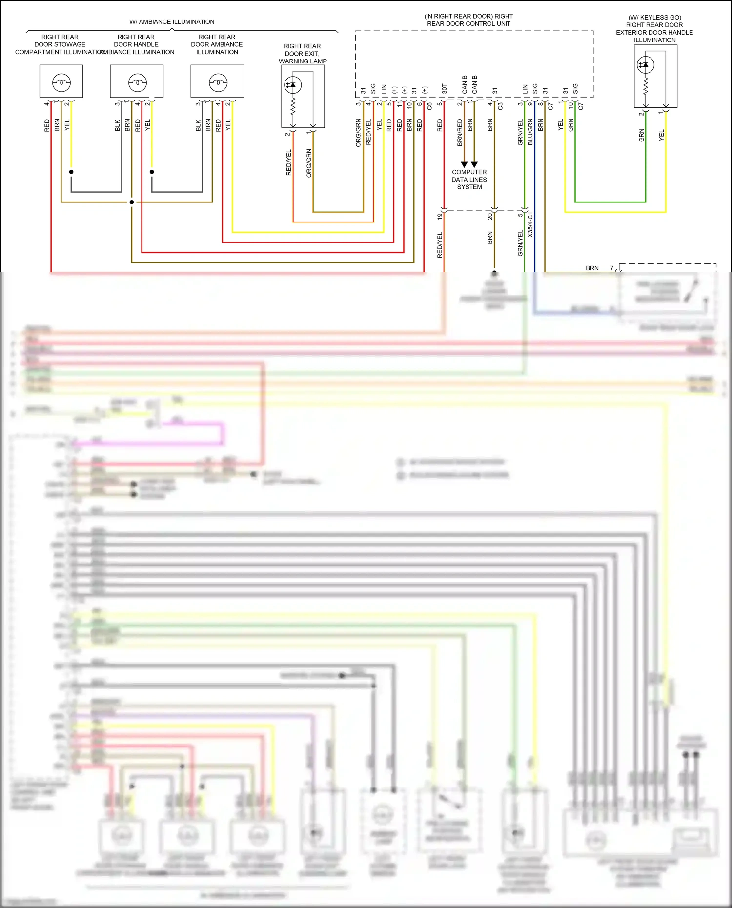 Wiring diagram pre-locking position microswitch for Mercedes-Benz E-class W213/S213/C238/A238 (2016-2021) (5 of 19)