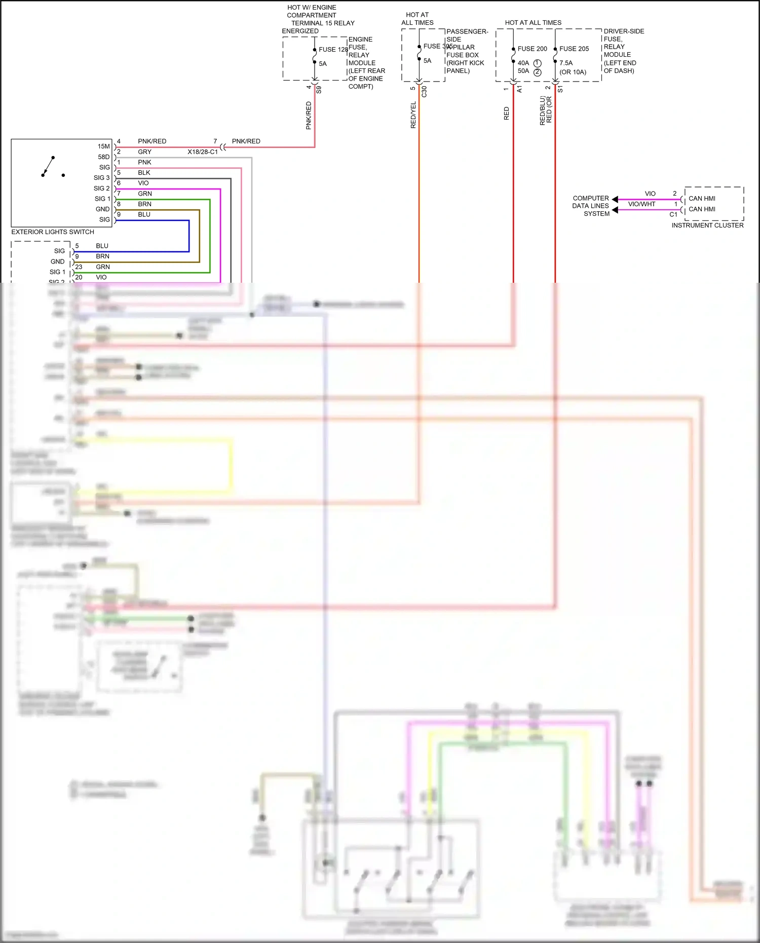 Wiring diagram steering column module control unit for Mercedes-Benz E-class W213/S213/C238/A238 (2016-2021) (15 of 41)