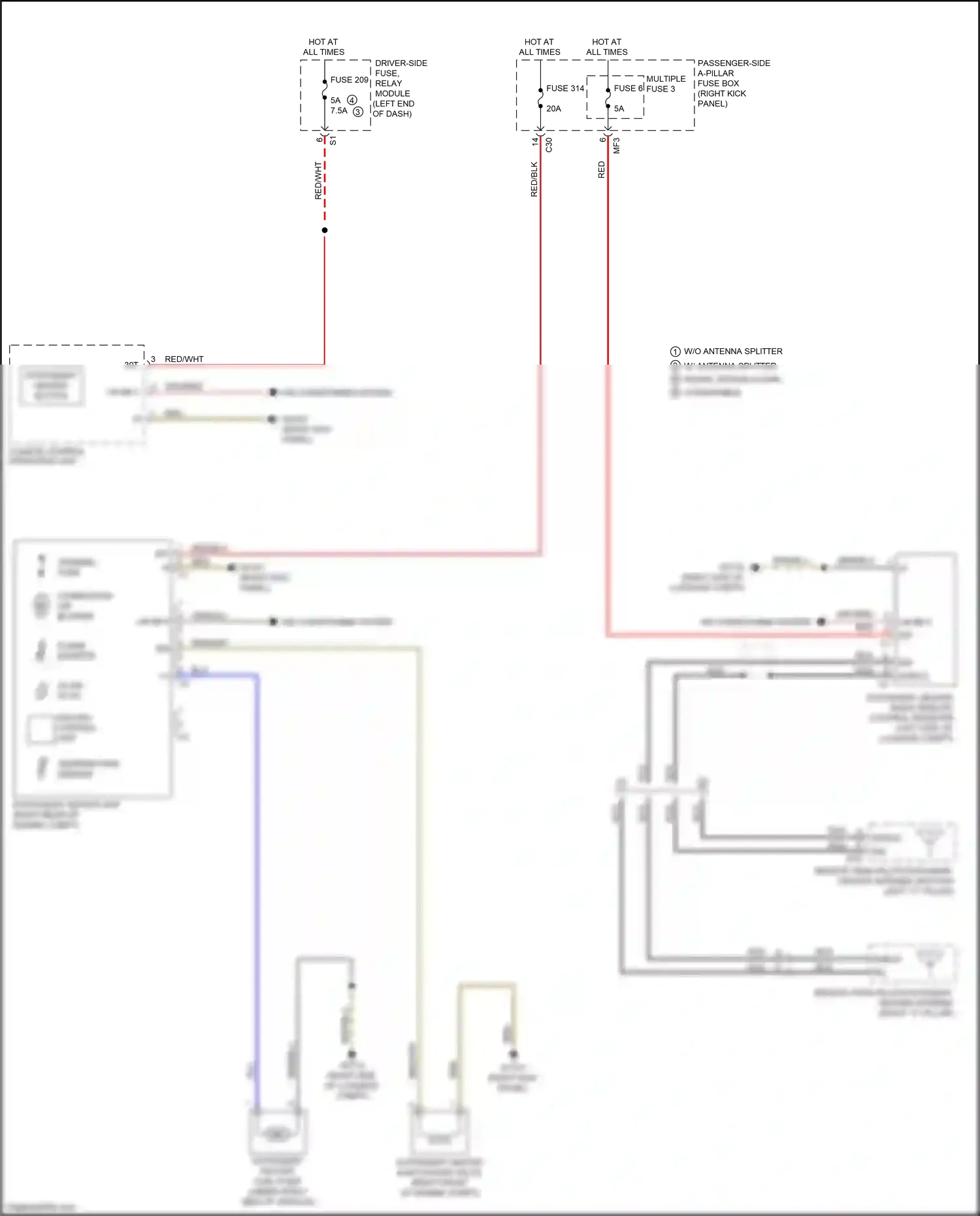 Wiring diagram temperature sensor for Mercedes-Benz E-class W213/S213/C238/A238 (2016-2021) (1 of 1)