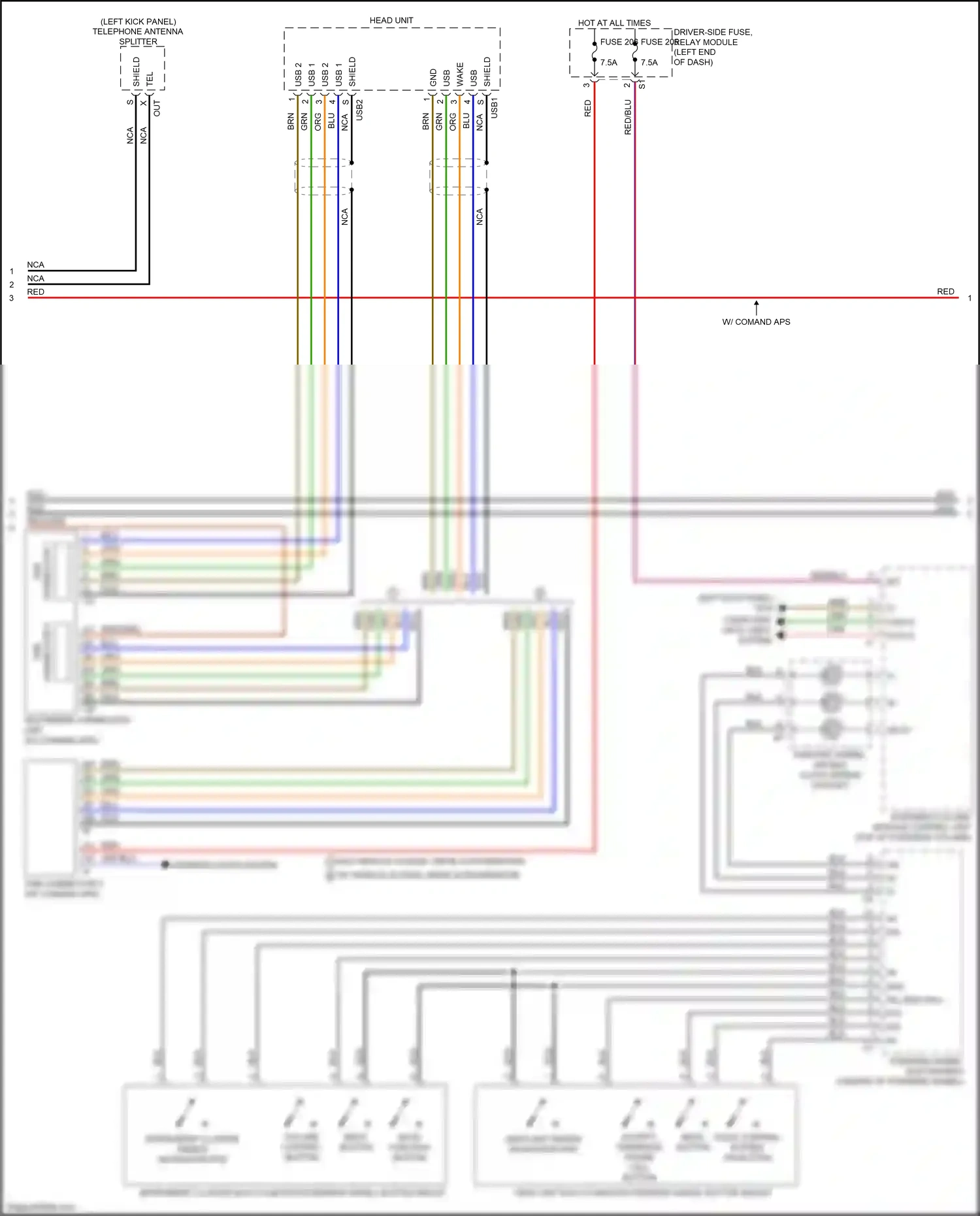 Wiring diagram volume control button for Mercedes-Benz E-class W213/S213/C238/A238 (2016-2021) (11 of 20)