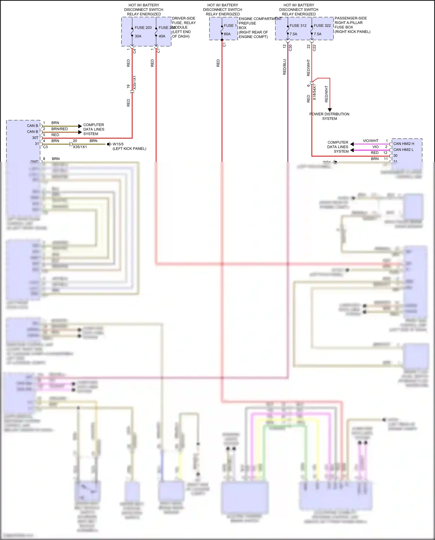 Wiring diagram computer data lines system for Mercedes-Benz E-class W214/S214 (2023-2024) (271 of 275)