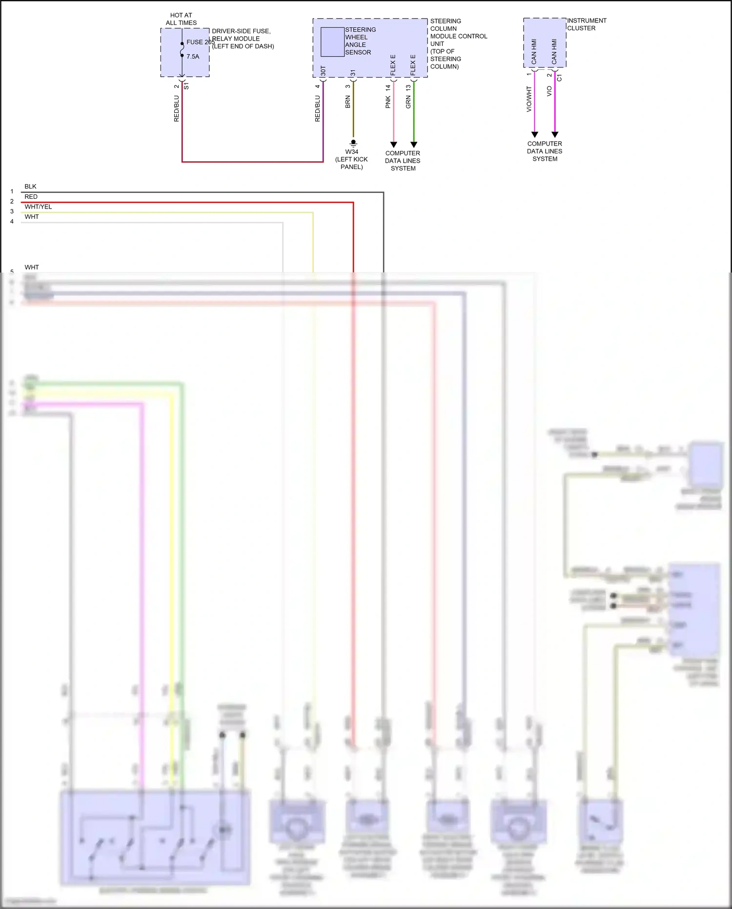 Wiring diagram computer data lines system for Mercedes-Benz E-class W214/S214 (2023-2024) (2 of 275)