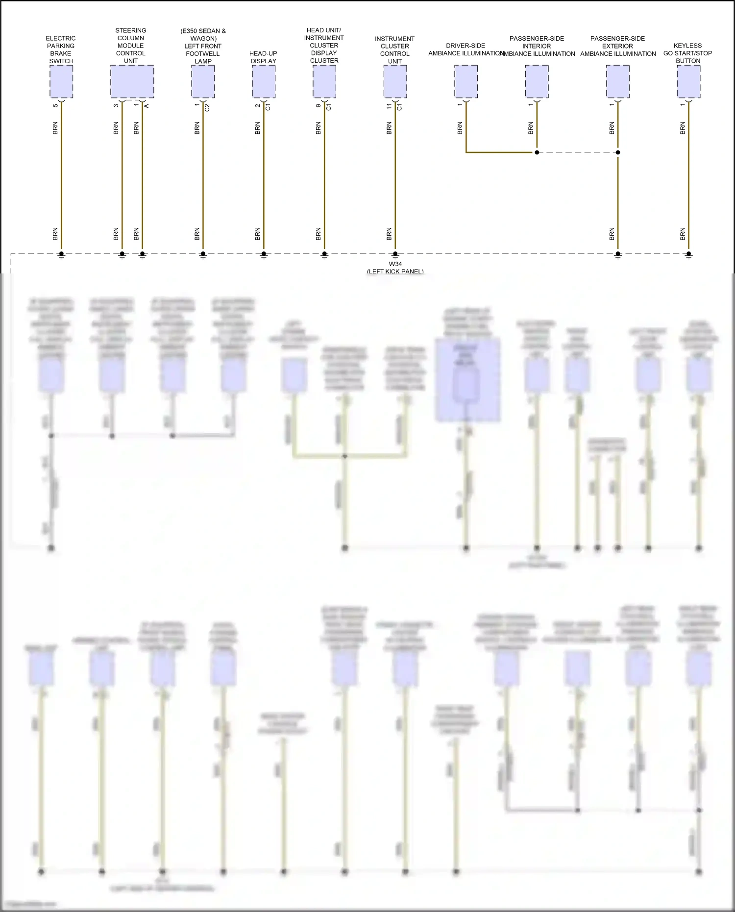 Wiring diagram electronic ignition switch control unit for Mercedes-Benz E-class W214/S214 (2023-2024) (3 of 36)
