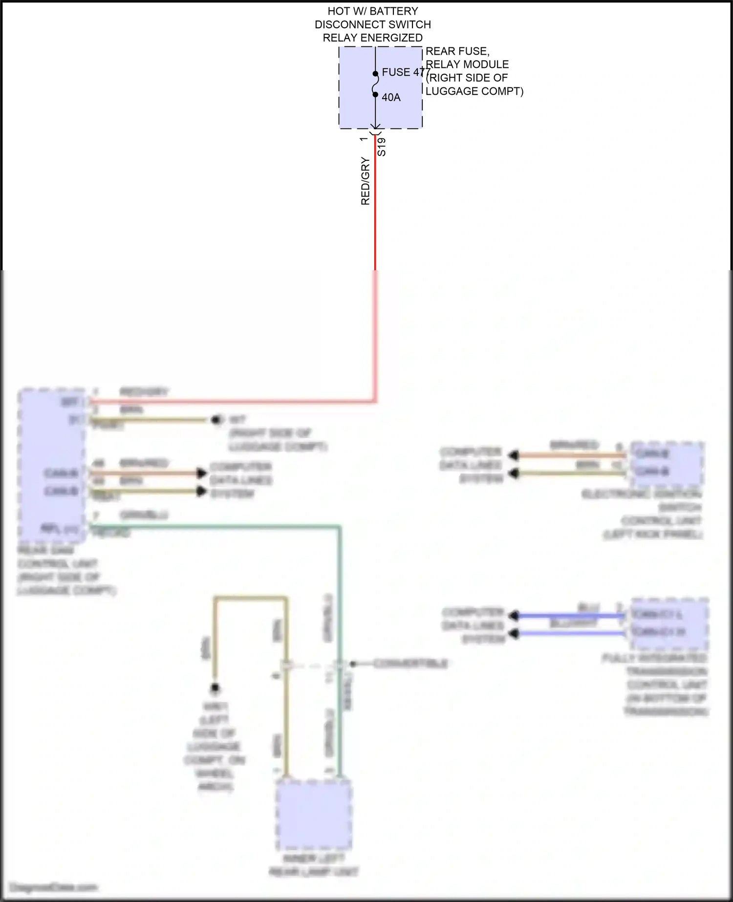 Wiring diagram electronic ignition switch control unit for Mercedes-Benz E-class W214/S214 (2023-2024) (12 of 36)