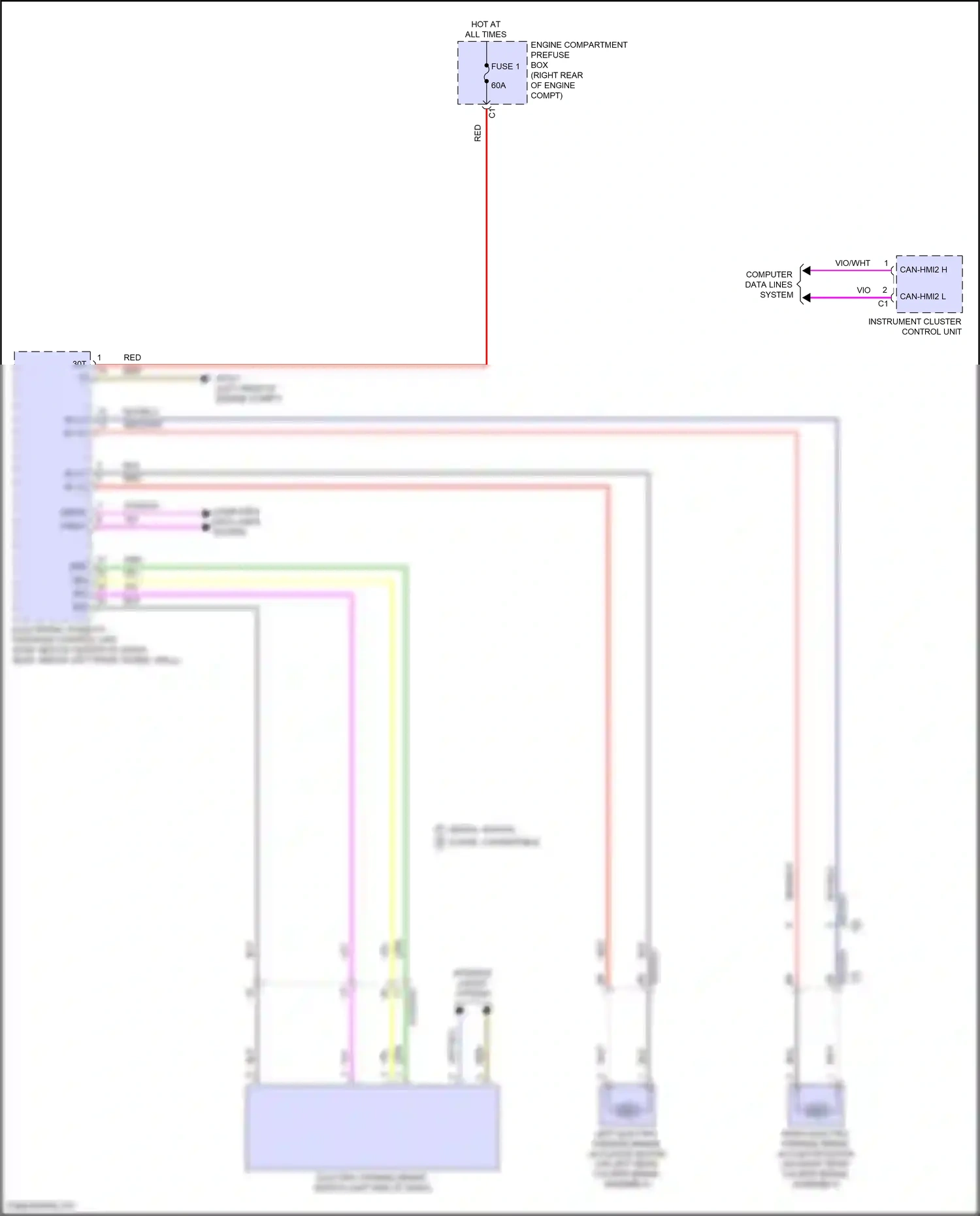 Wiring diagram electronic stability program control unit for Mercedes-Benz E-class W214/S214 (2023-2024) (10 of 36)