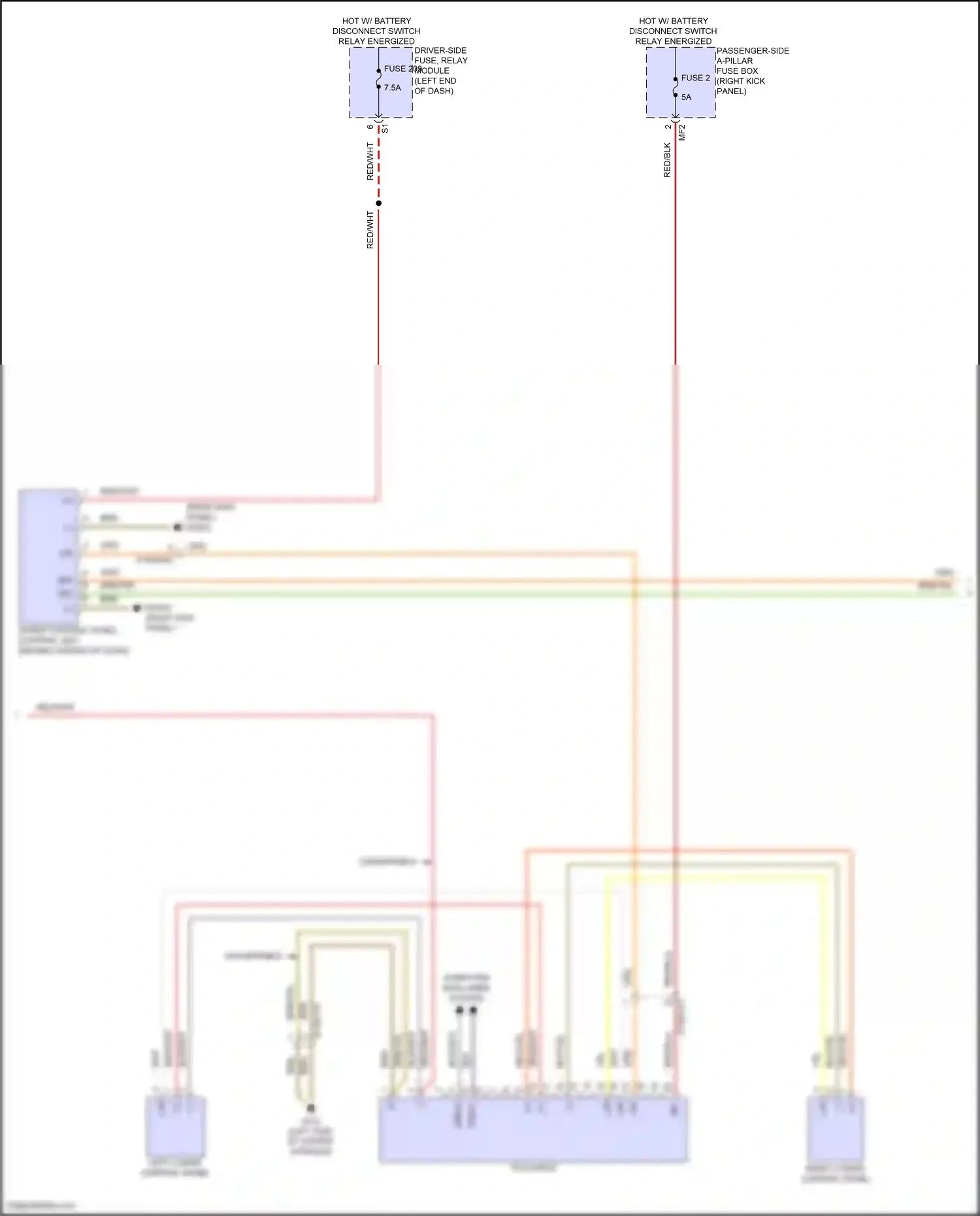 Wiring diagram left lower control panel for Mercedes-Benz E-class W214/S214 (2023-2024) (8 of 18)