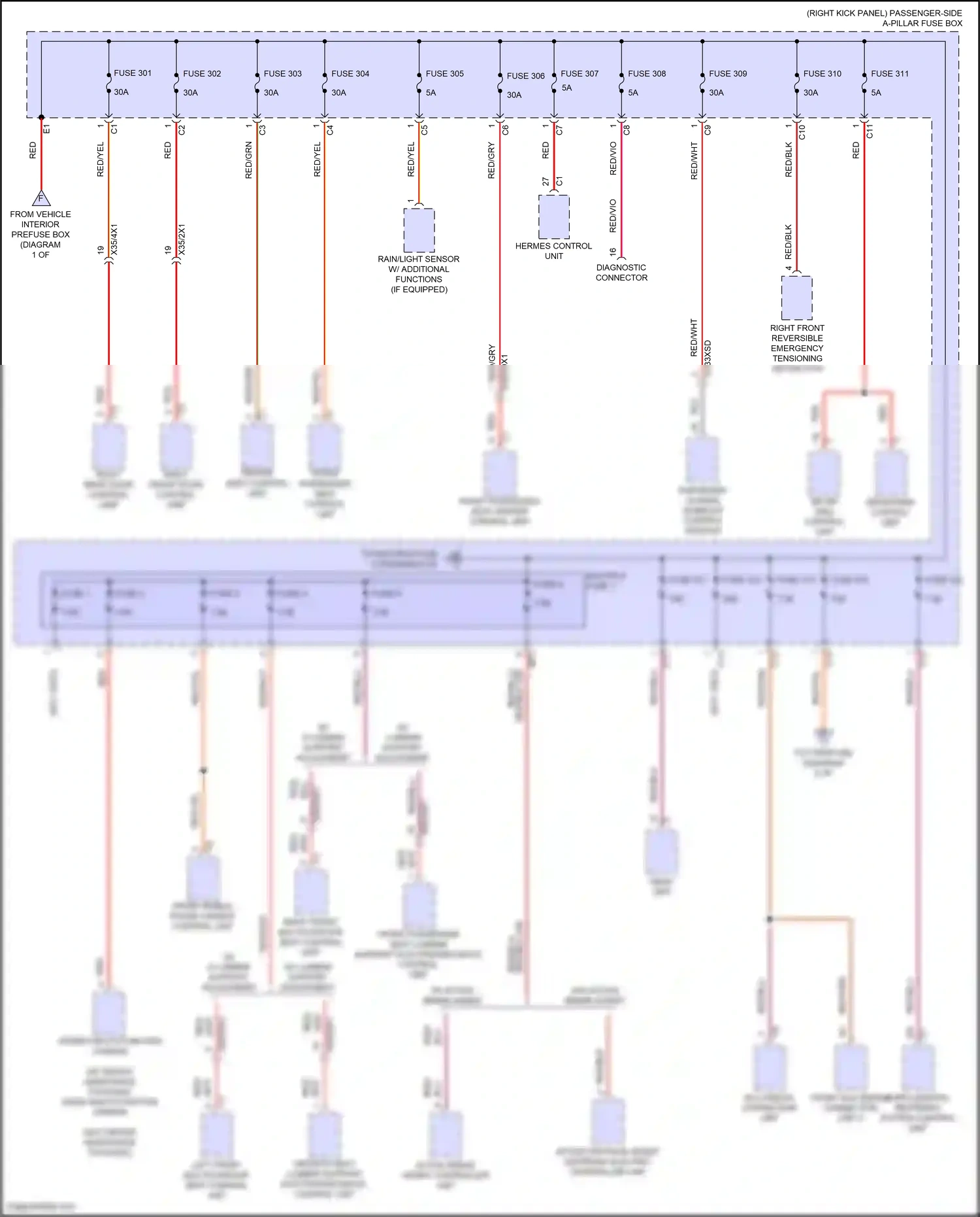 Wiring diagram mono multi-function camera for Mercedes-Benz E-class W214/S214 (2023-2024) (8 of 10)