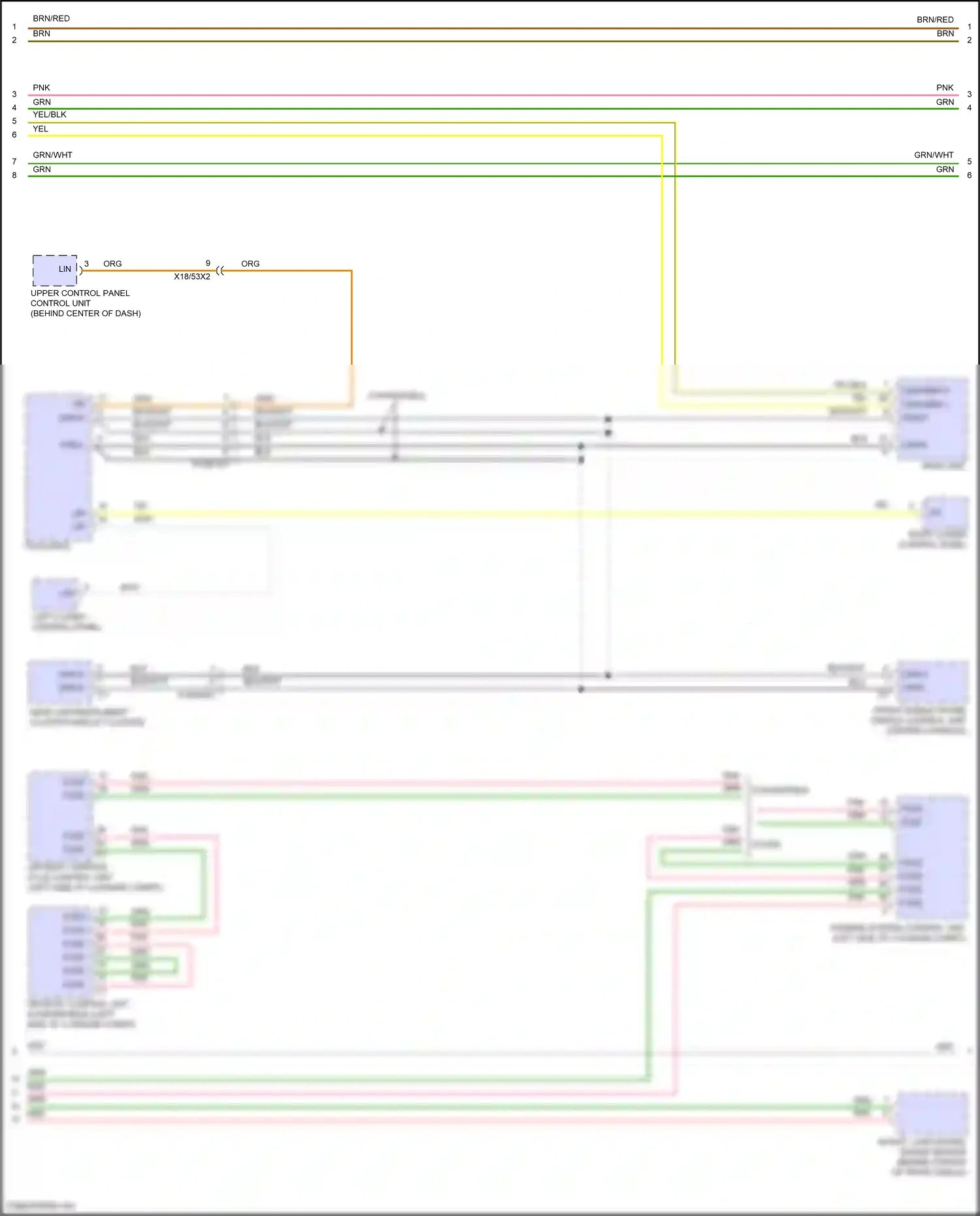 Wiring diagram right lower control panel for Mercedes-Benz E-class W214/S214 (2023-2024) (4 of 18)