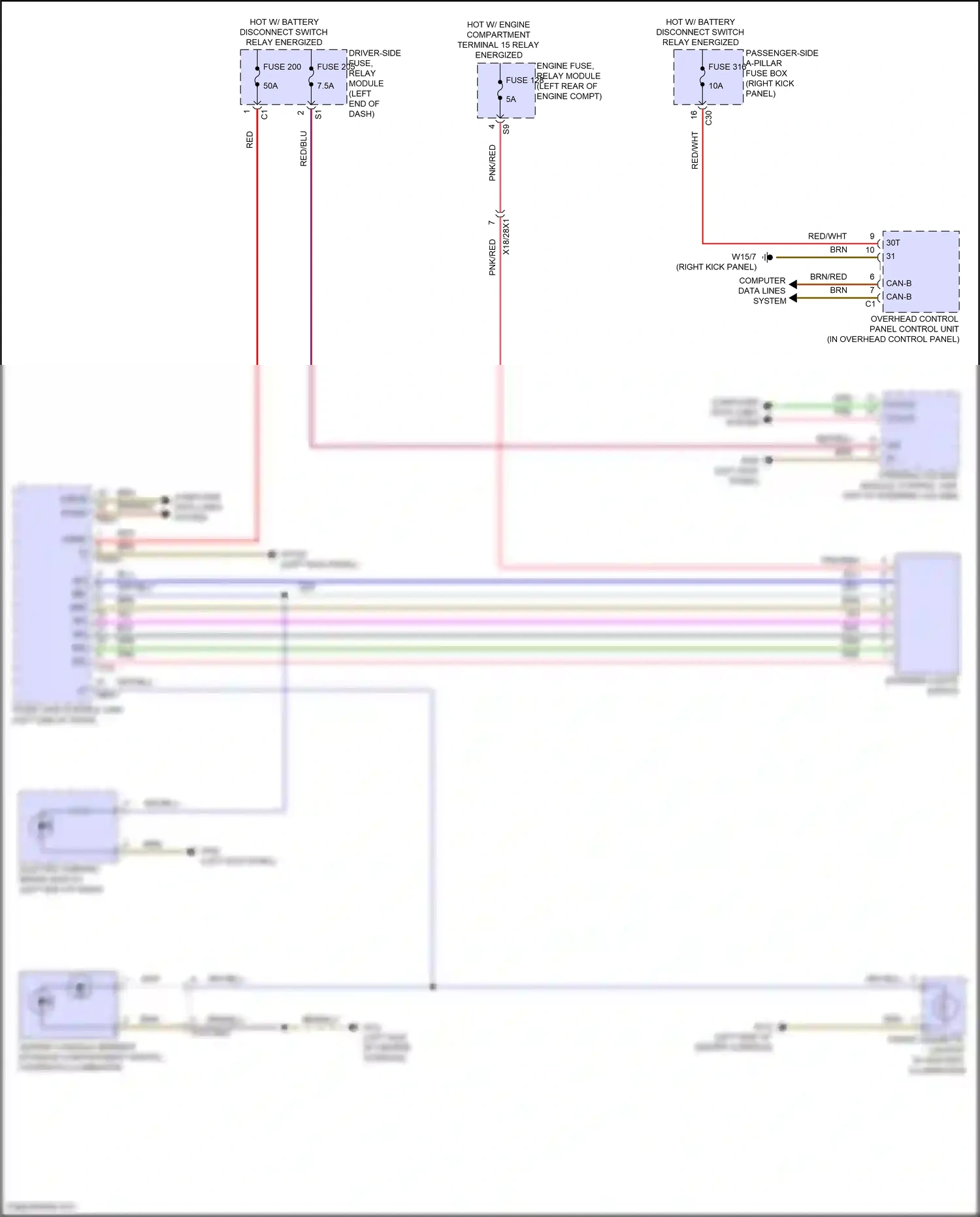Wiring diagram steering column module control unit for Mercedes-Benz E-class W214/S214 (2023-2024) (7 of 47)