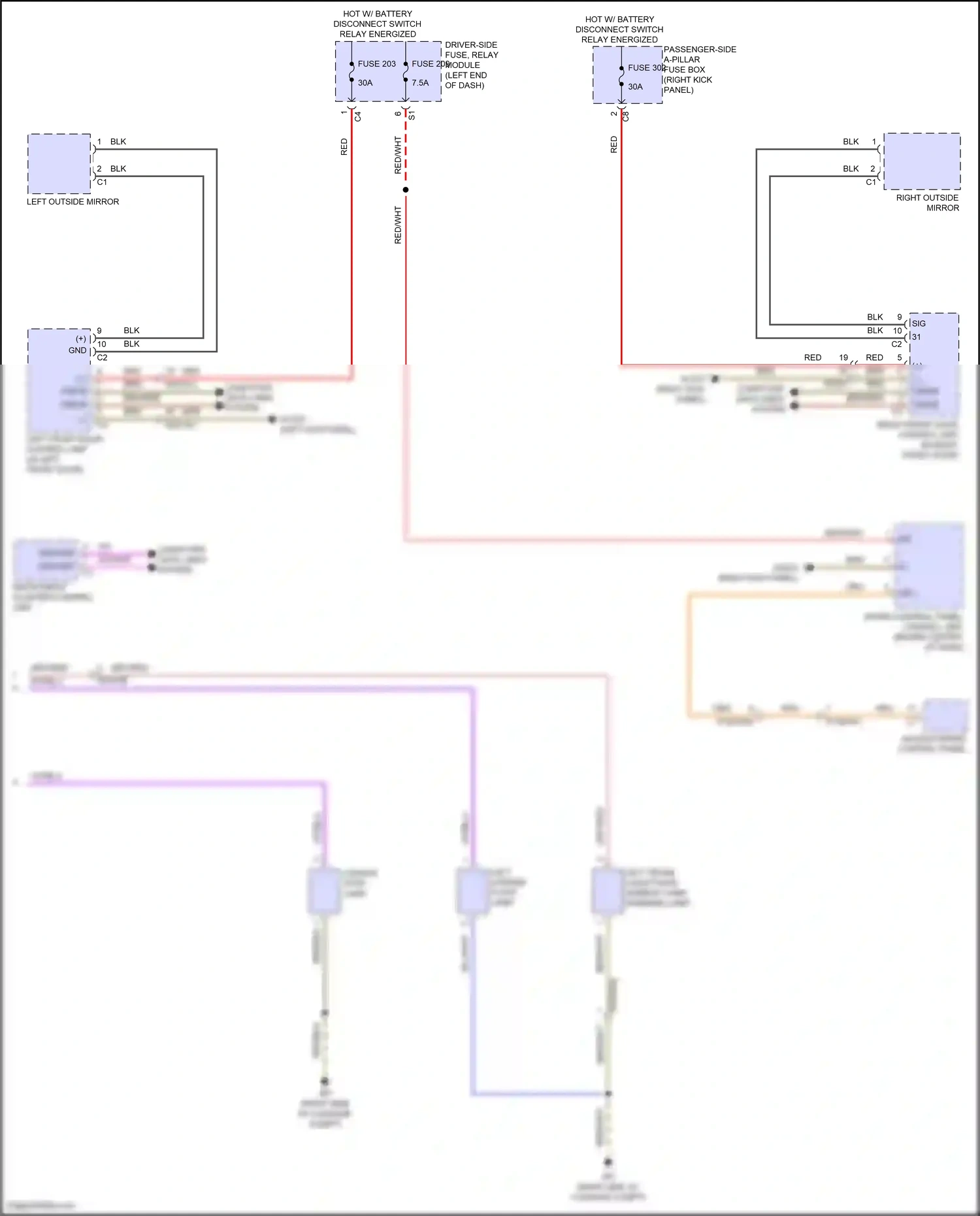 Wiring diagram upper control panel control unit for Mercedes-Benz E-class W214/S214 (2023-2024) (14 of 38)