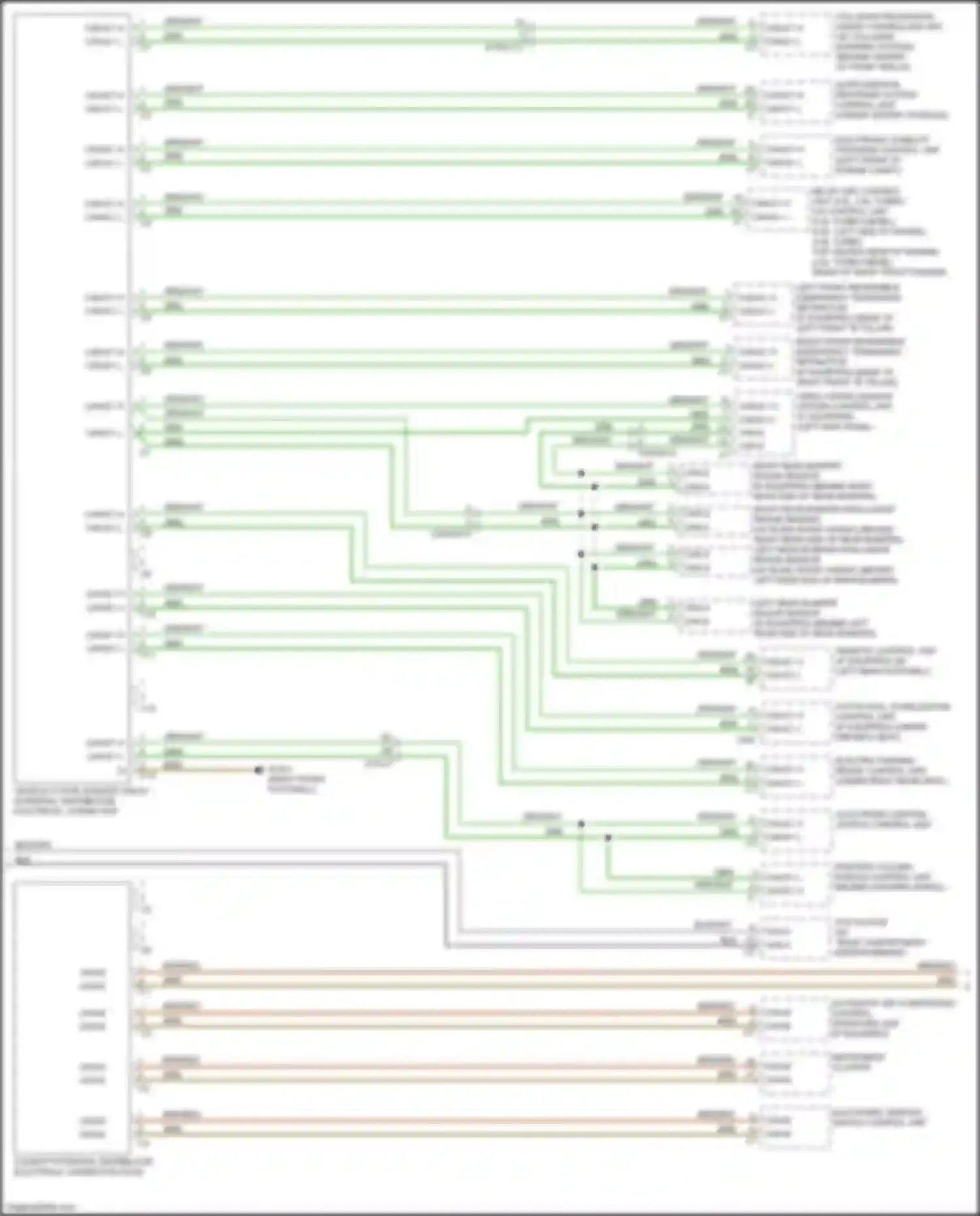 GL-class Mercedes-Benz X166 (2012-2016): High/low bus circuit (2 of 5)